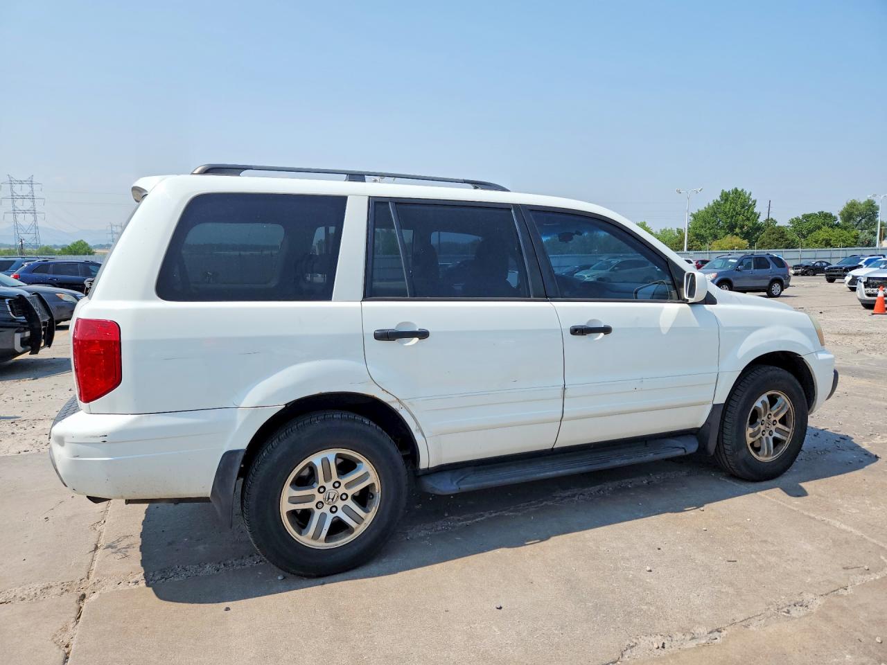 2003 Honda Pilot Exl White vin: 2HKYF18573H528665