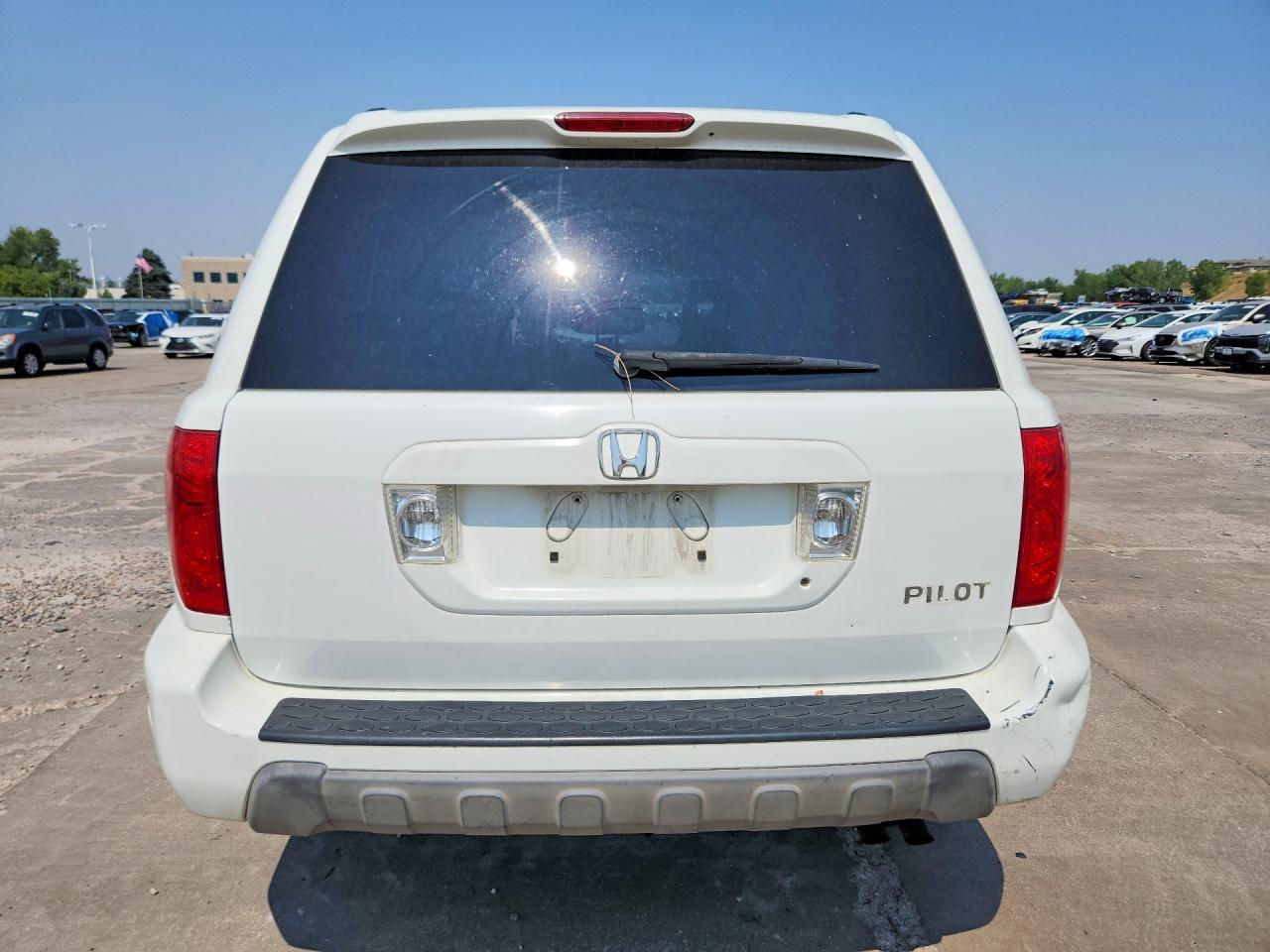 2003 Honda Pilot Exl White vin: 2HKYF18573H528665