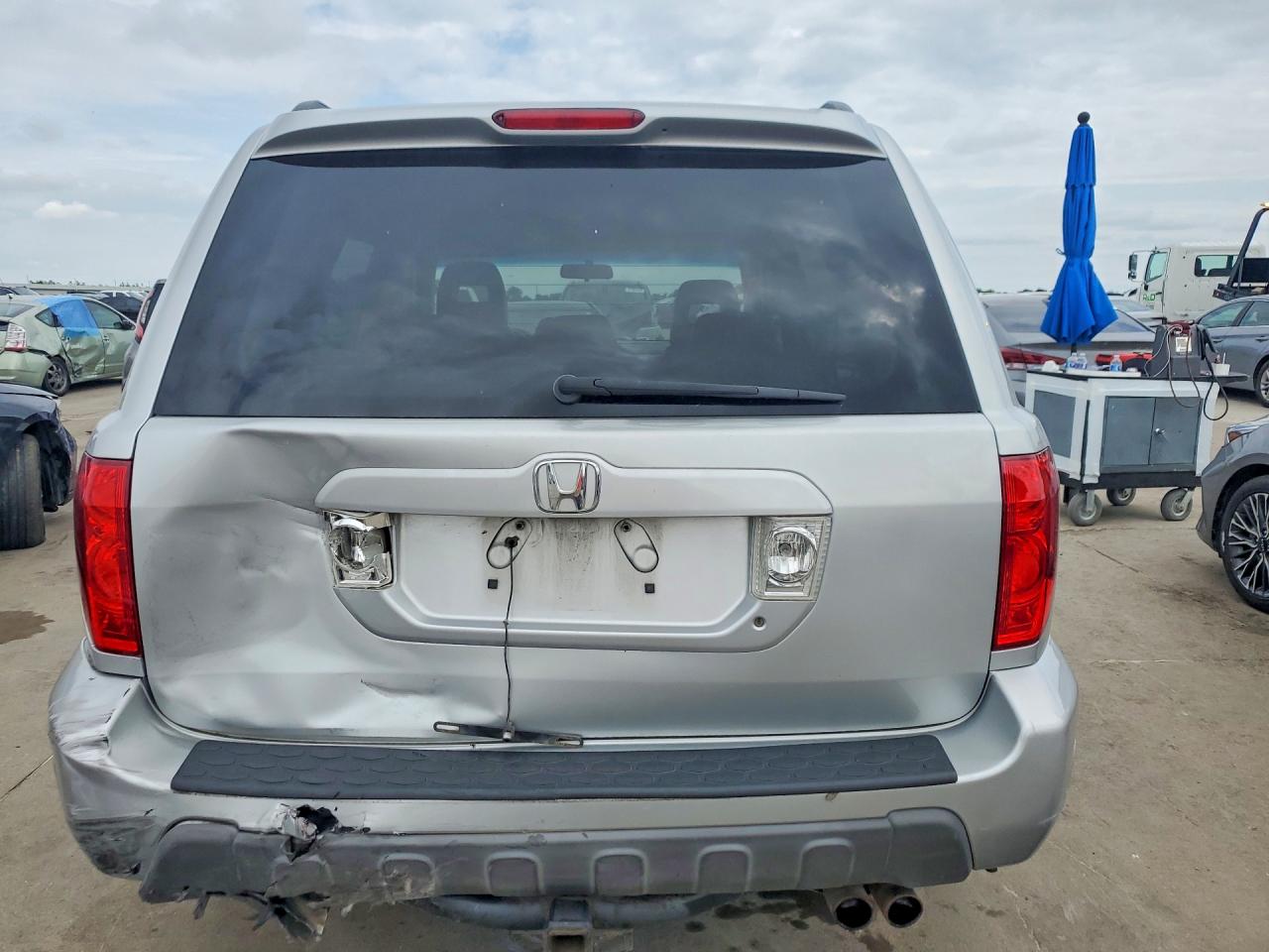 2003 Honda Pilot Exl Gray vin: 2HKYF18573H555218