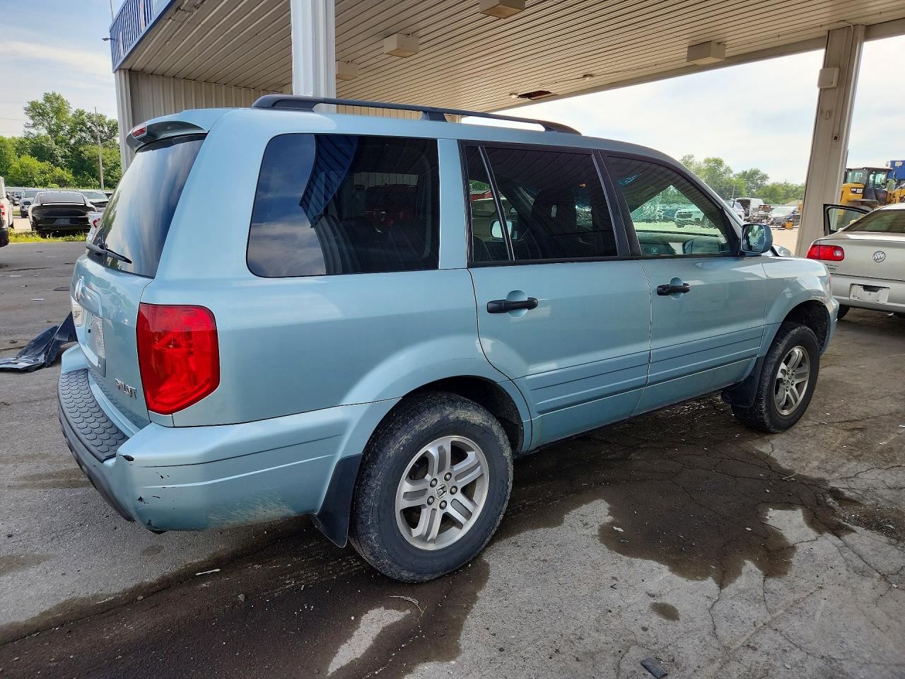 2003 Honda Pilot Exl Синий vin: 2HKYF18573H559821