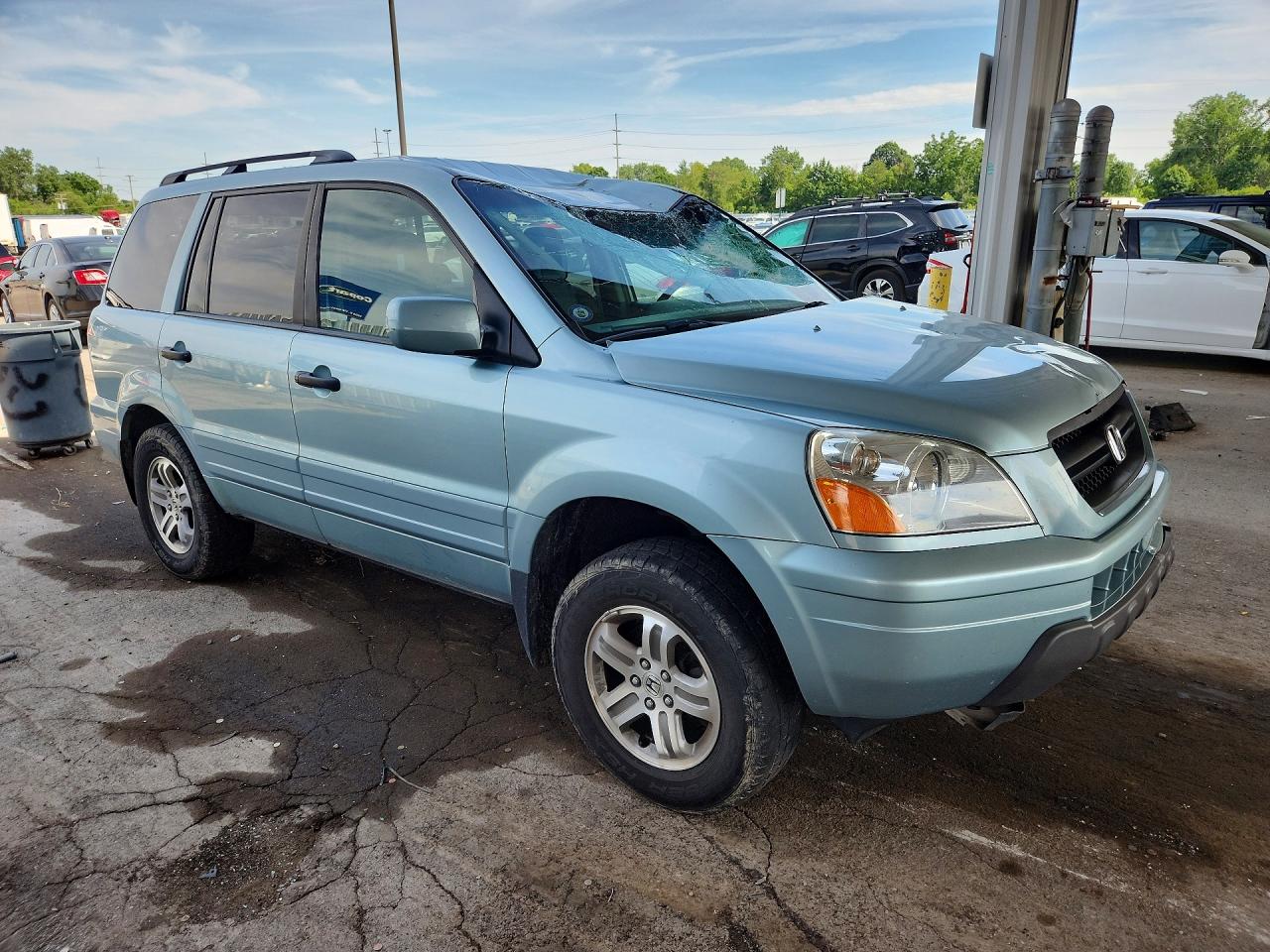 2003 Honda Pilot Exl Синий vin: 2HKYF18573H559821