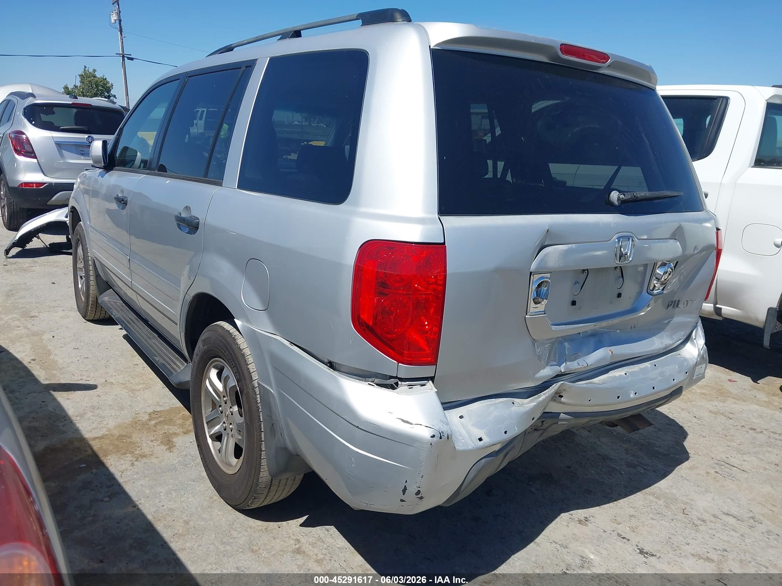 2003 Honda Pilot Ex-l Silver vin: 2HKYF18573H605924