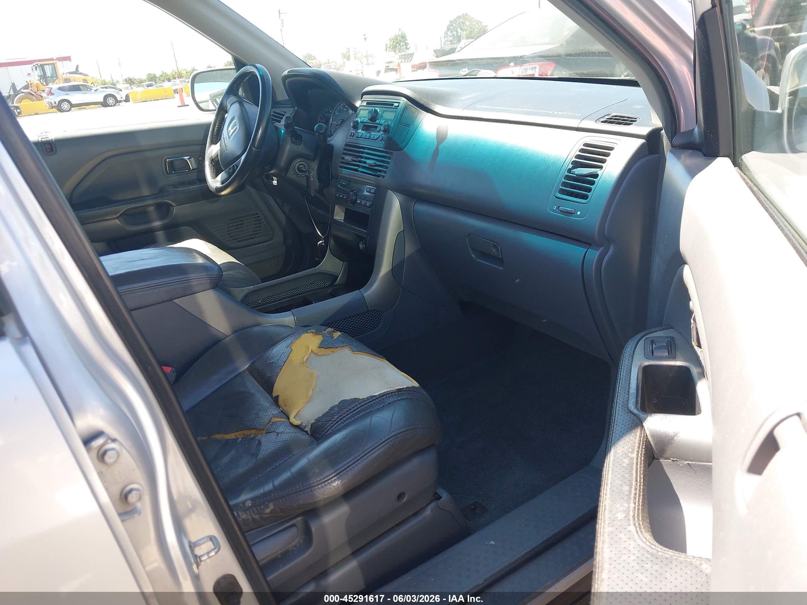 2003 Honda Pilot Ex-l Silver vin: 2HKYF18573H605924