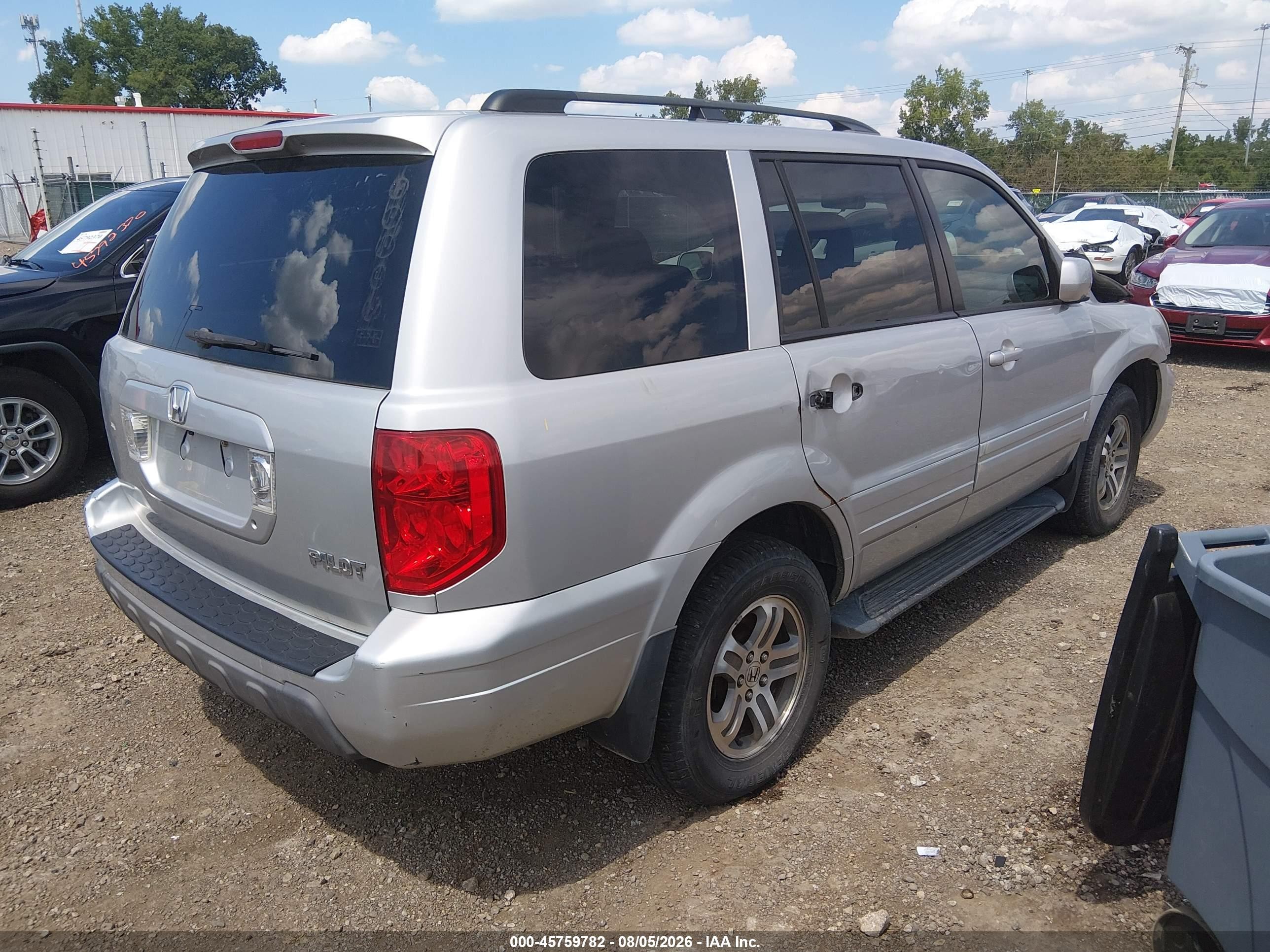 2004 Honda Pilot Ex-l Серебряный vin: 2HKYF18574H529834