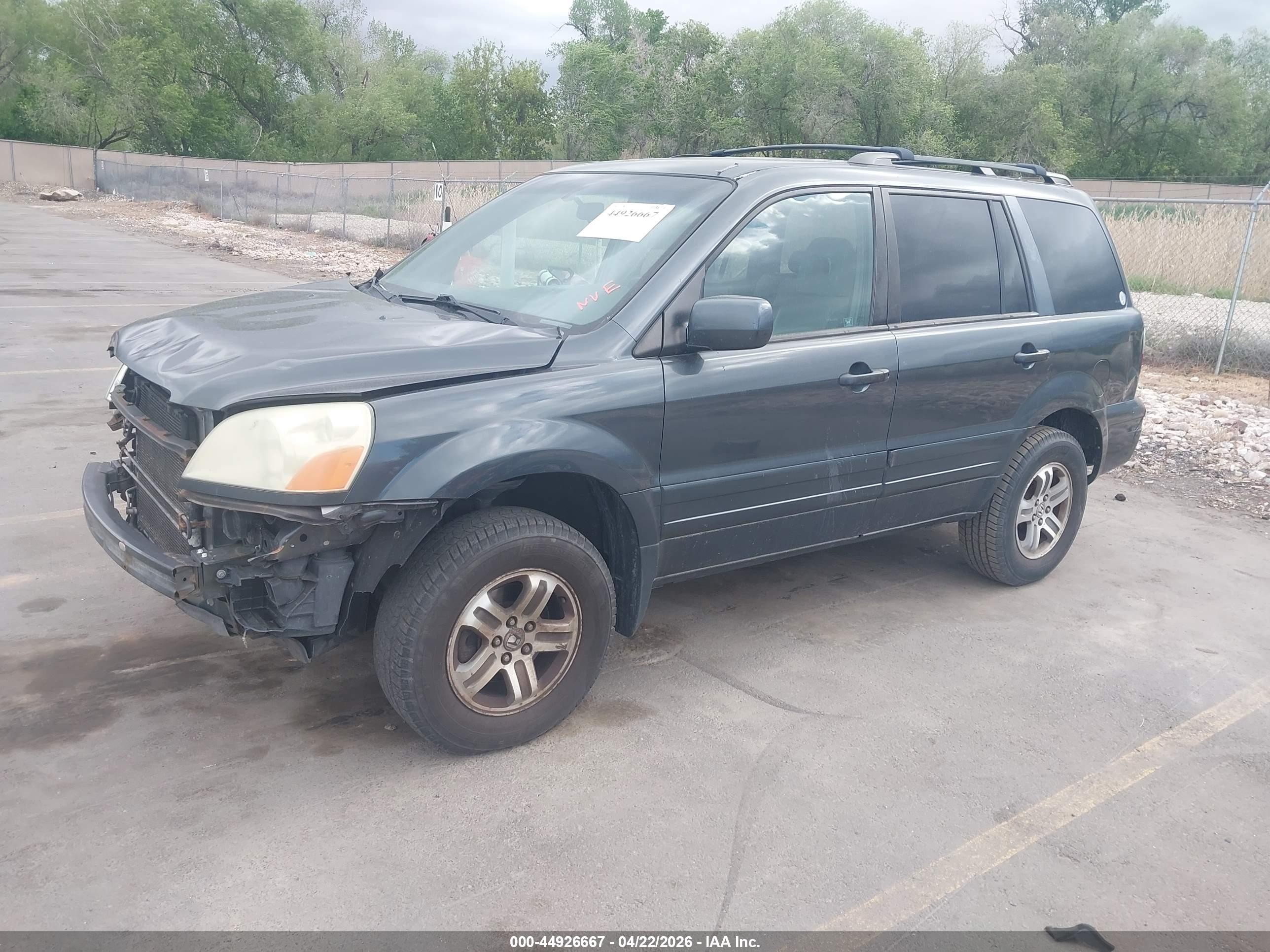 2004 Honda Pilot Ex-l Синий vin: 2HKYF18574H561828