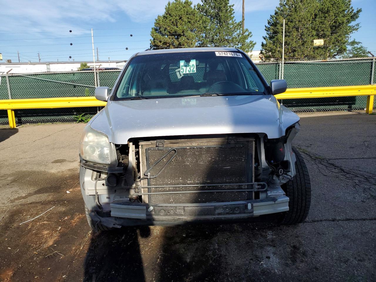 2006 Honda Pilot Ex Silver vin: 2HKYF18576H500689