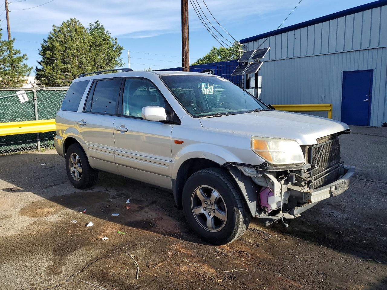 2006 Honda Pilot Ex Silver vin: 2HKYF18576H500689