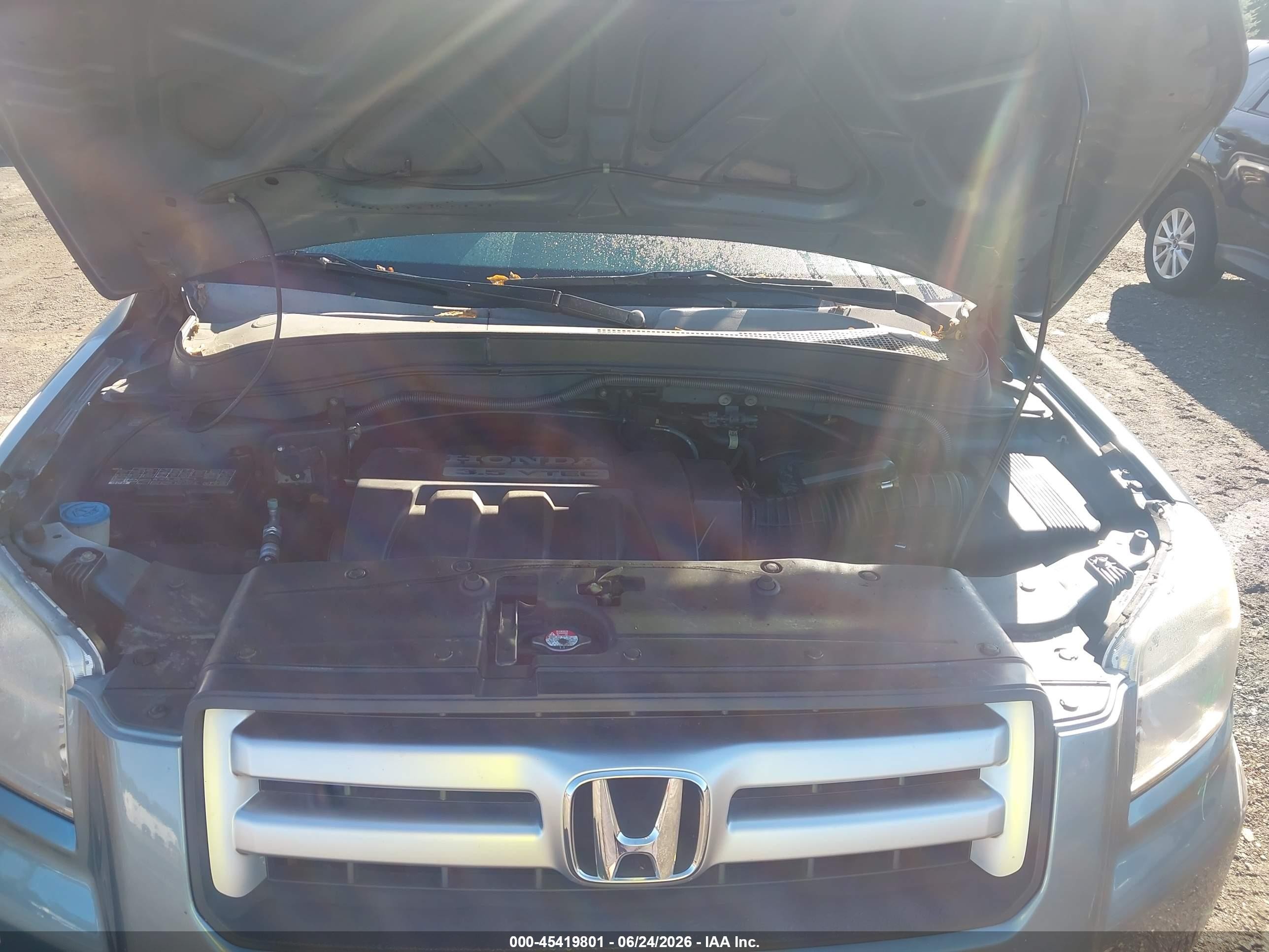 2007 Honda Pilot Ex-l Blue vin: 2HKYF18577H506185
