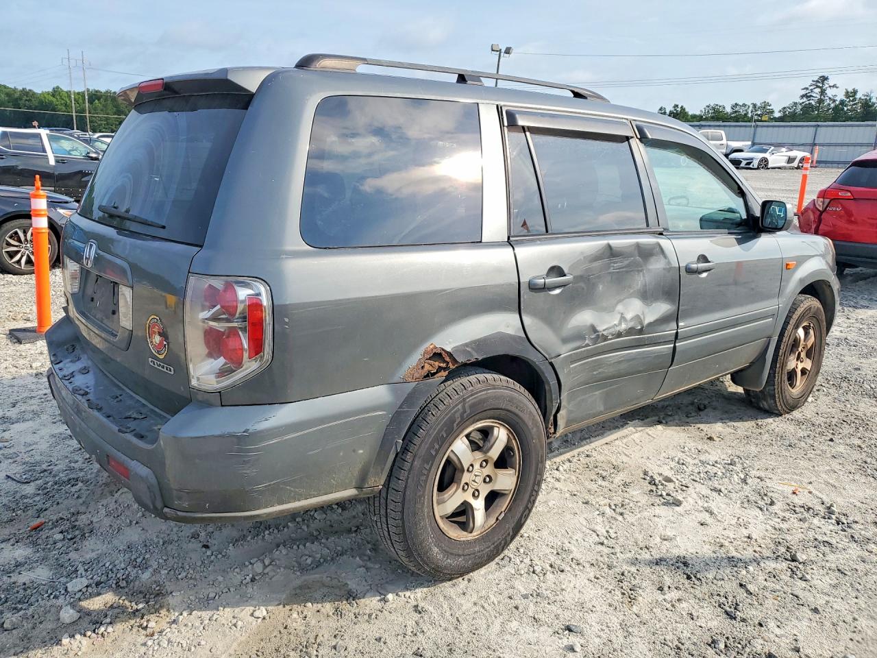 2007 Honda Pilot Exl Gray vin: 2HKYF18577H507739