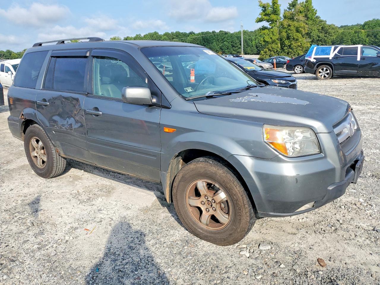 2007 Honda Pilot Exl Gray vin: 2HKYF18577H507739