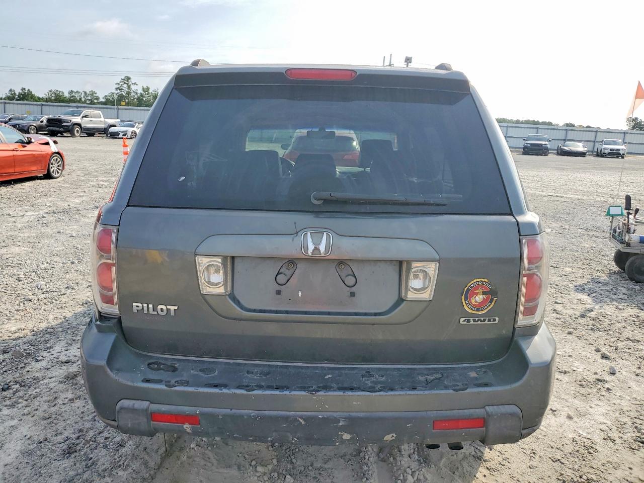 2007 Honda Pilot Exl Gray vin: 2HKYF18577H507739