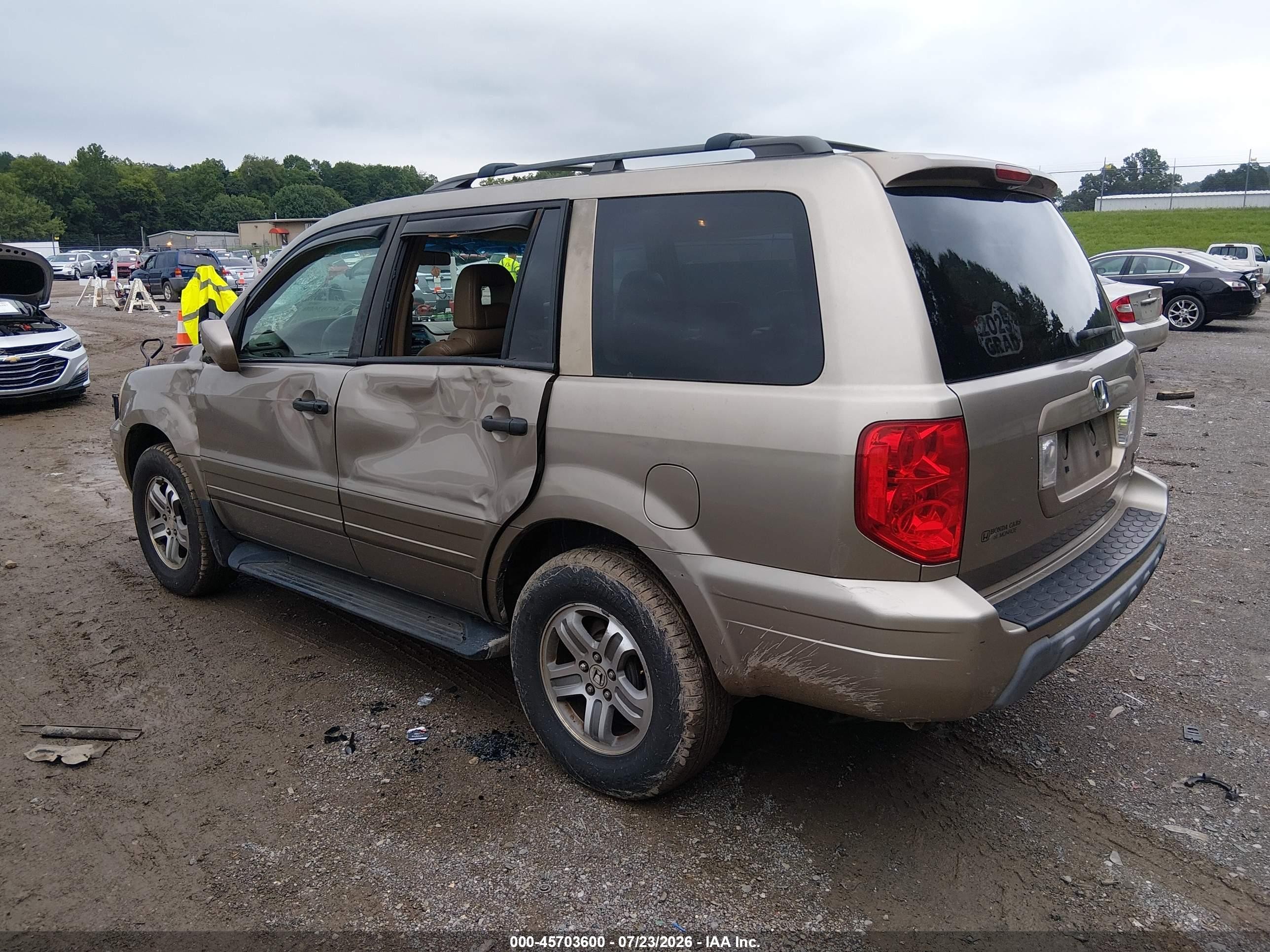 2003 Honda Pilot Ex-l Gold vin: 2HKYF18583H553459
