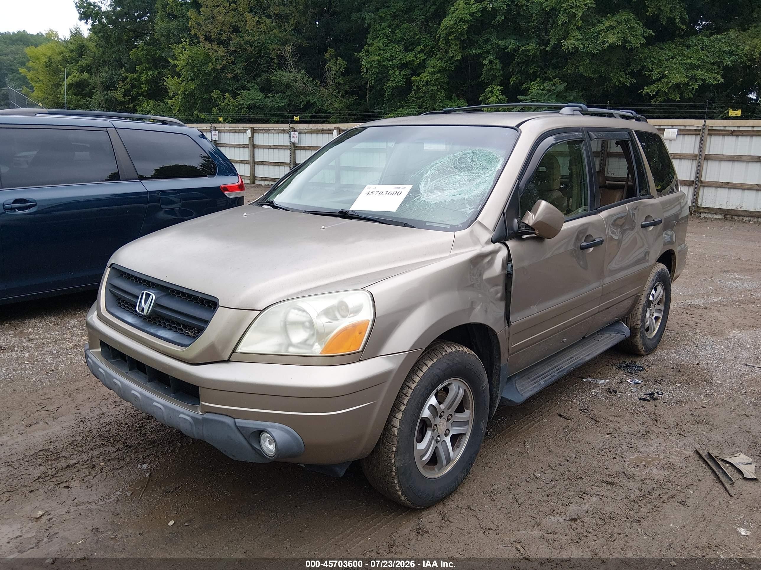 2003 Honda Pilot Ex-l Gold vin: 2HKYF18583H553459