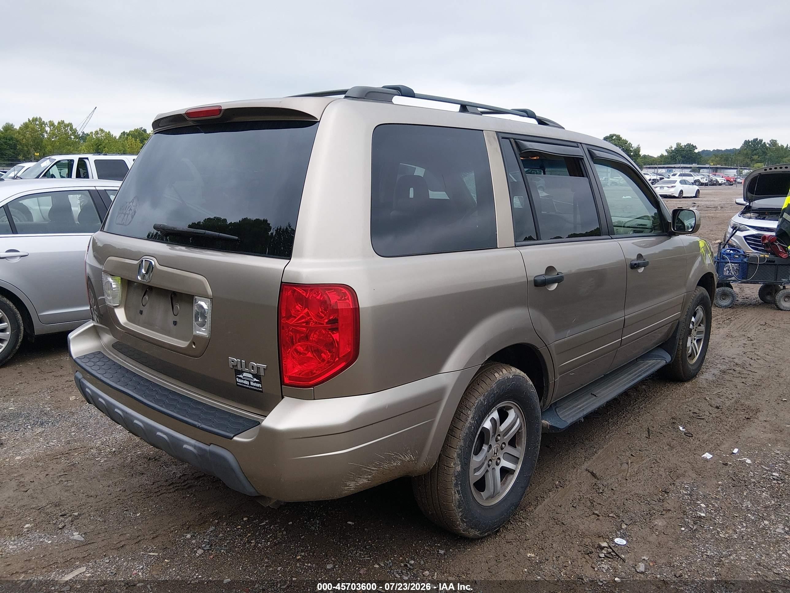2003 Honda Pilot Ex-l Gold vin: 2HKYF18583H553459