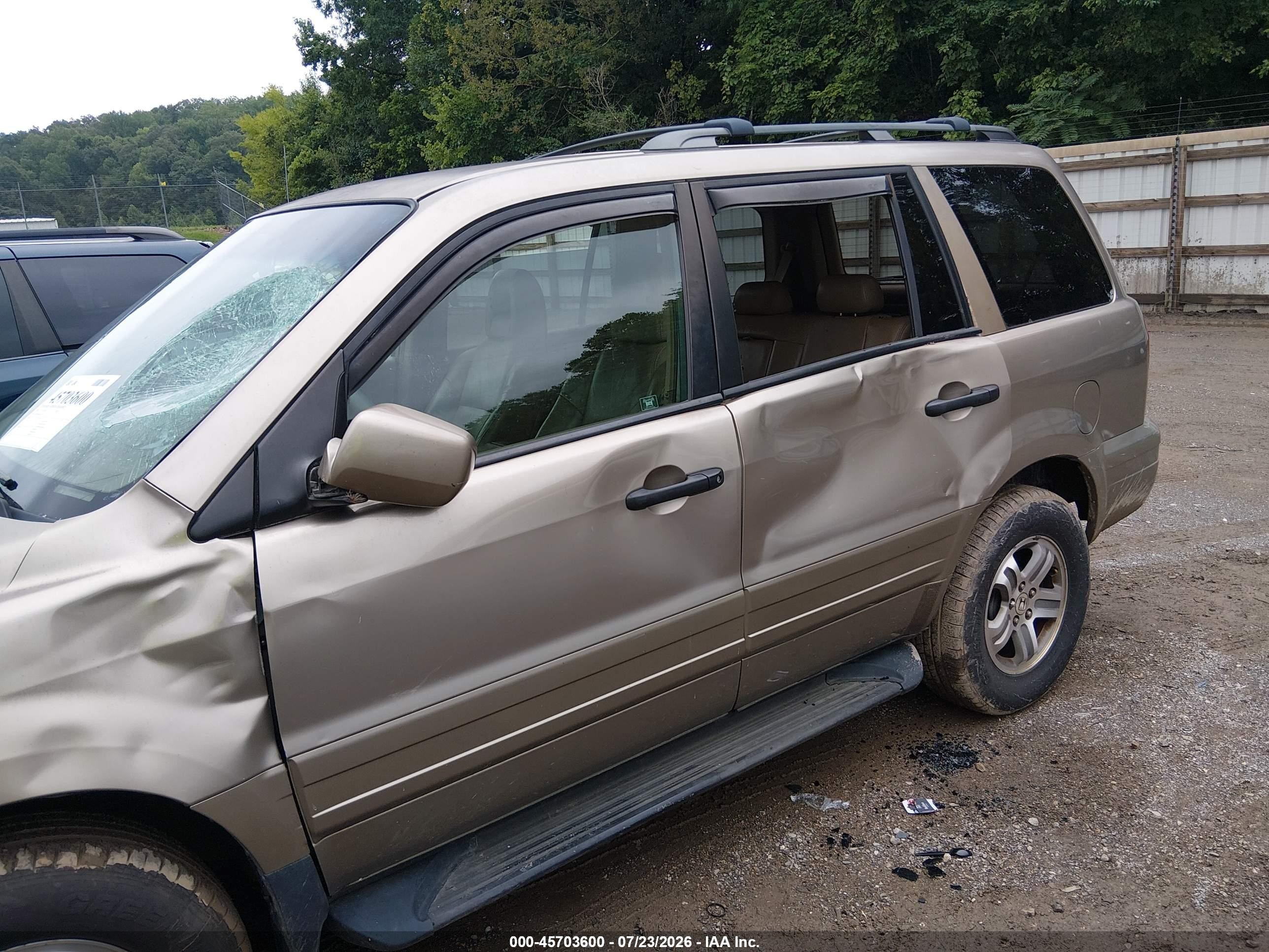 2003 Honda Pilot Ex-l Gold vin: 2HKYF18583H553459