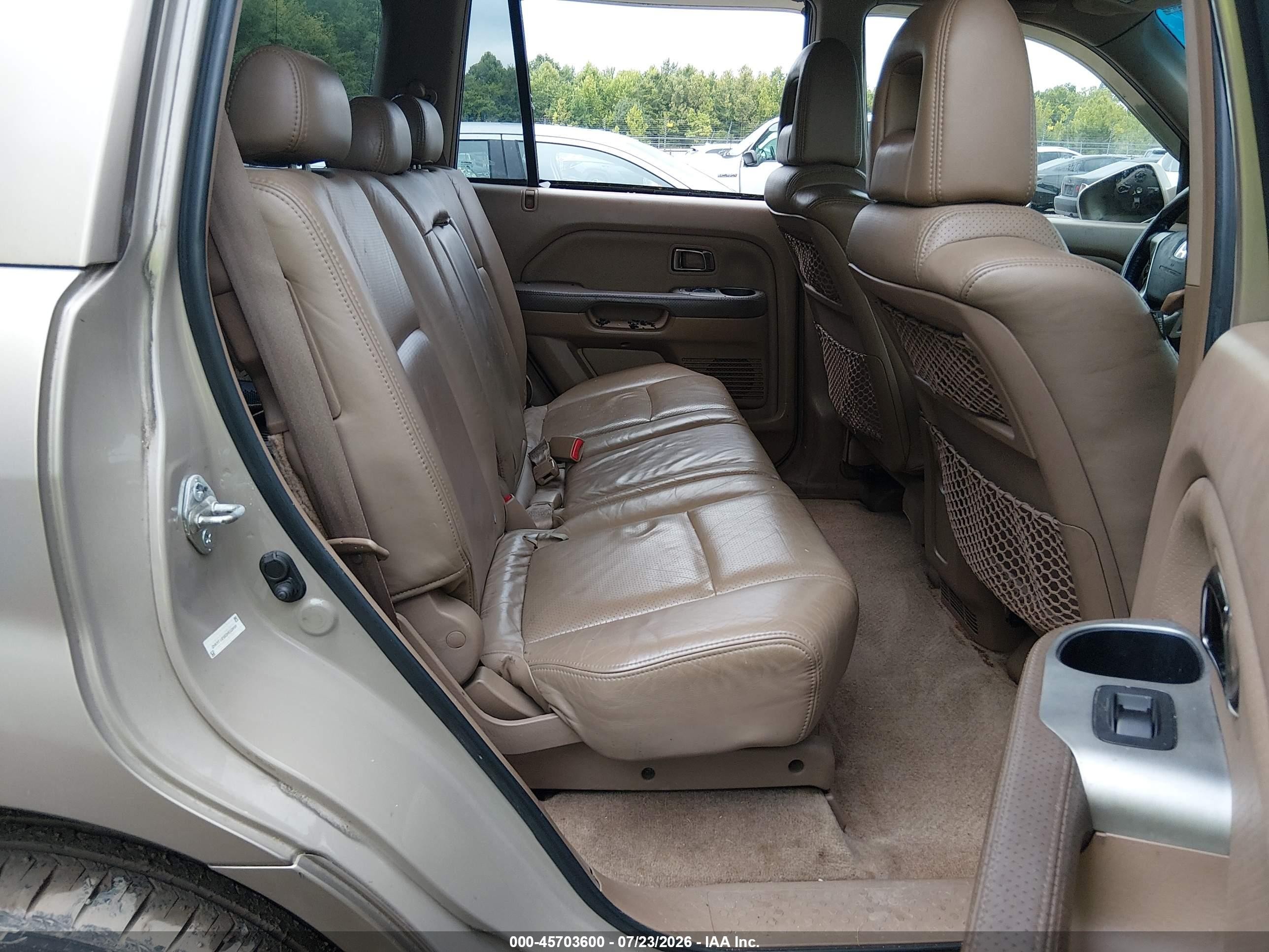 2003 Honda Pilot Ex-l Gold vin: 2HKYF18583H553459