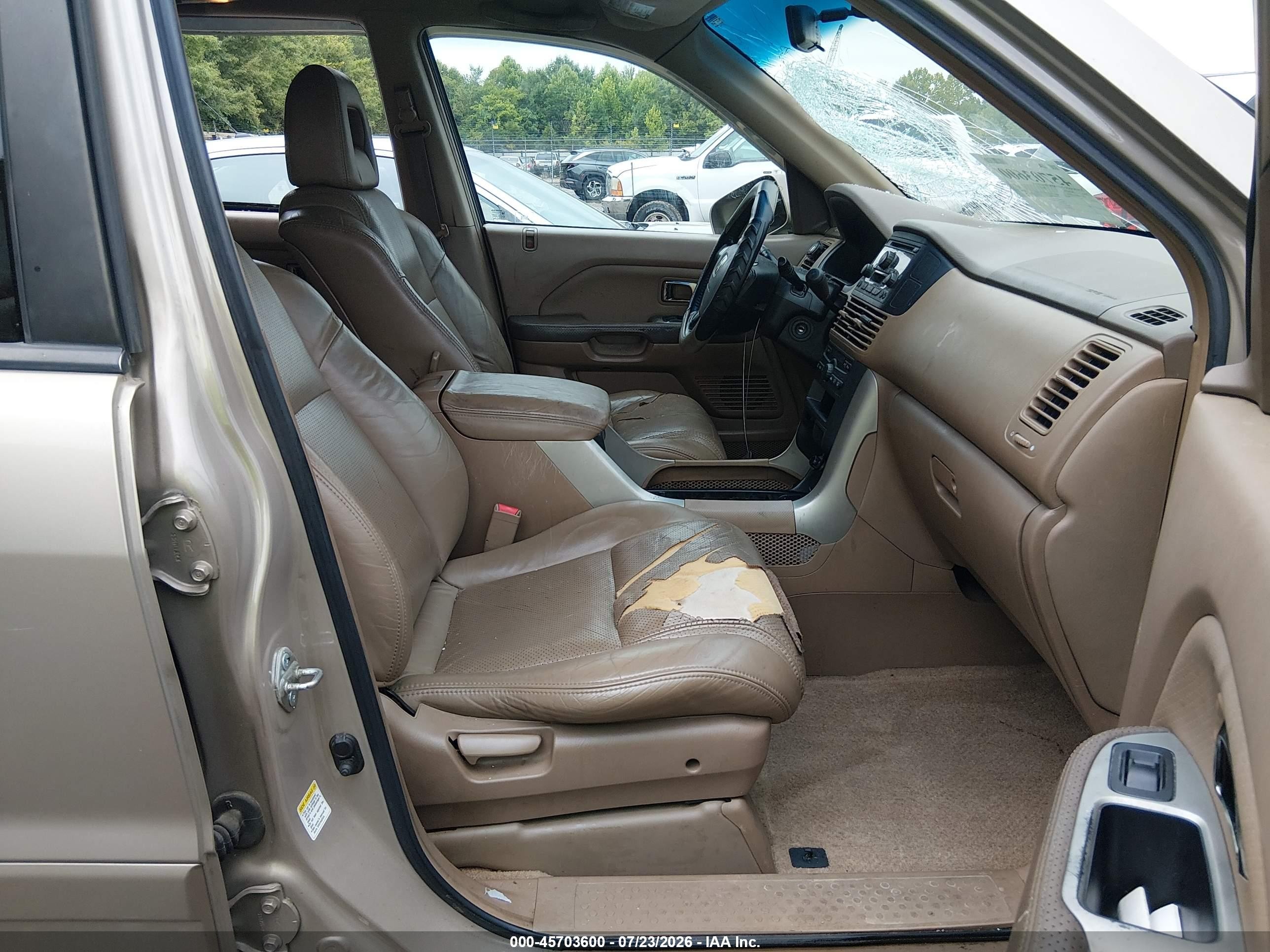 2003 Honda Pilot Ex-l Gold vin: 2HKYF18583H553459