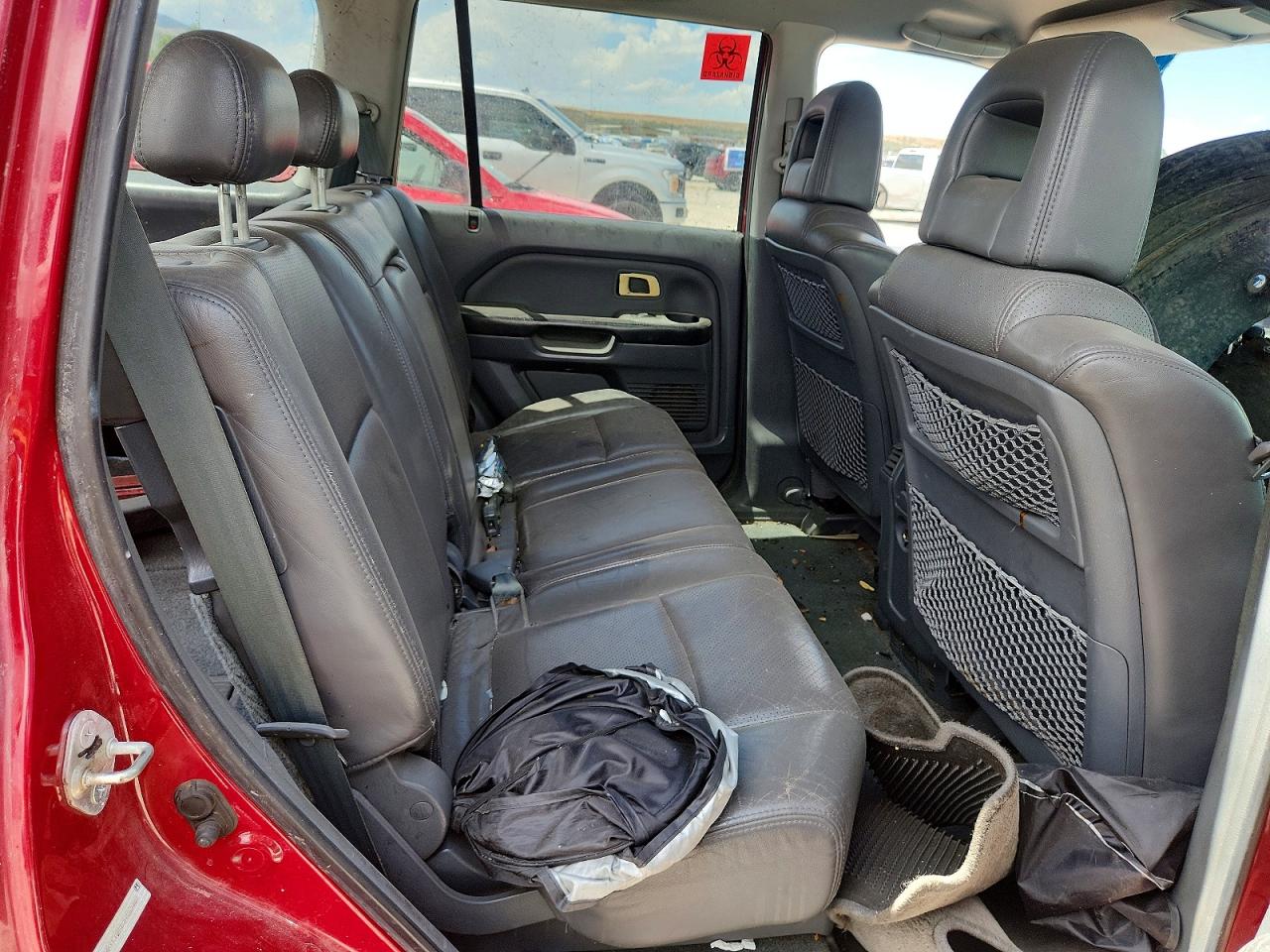 2003 Honda Pilot Exl Red vin: 2HKYF18583H563487