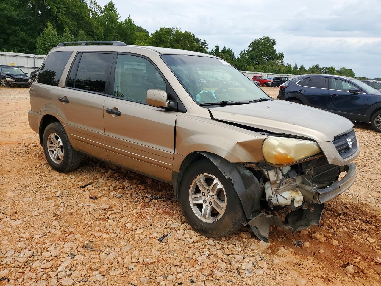 2003 Honda Pilot Exl Желто-коричневый vin: 2HKYF18583H588096