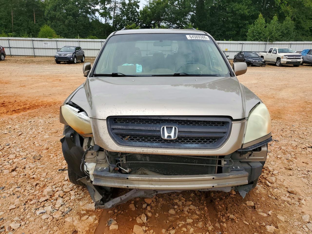 2003 Honda Pilot Exl Желто-коричневый vin: 2HKYF18583H588096