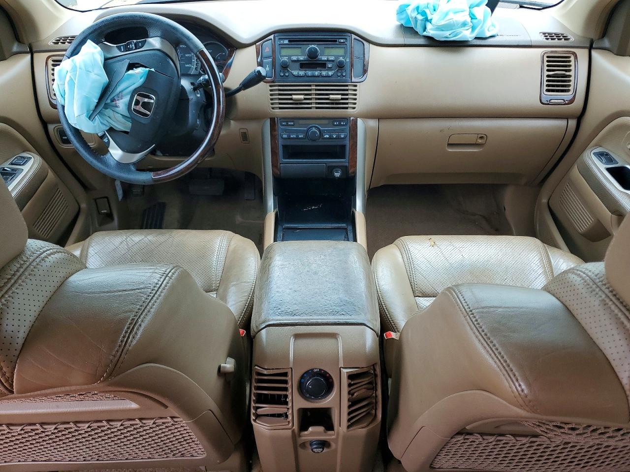 2003 Honda Pilot Exl Желто-коричневый vin: 2HKYF18583H588096