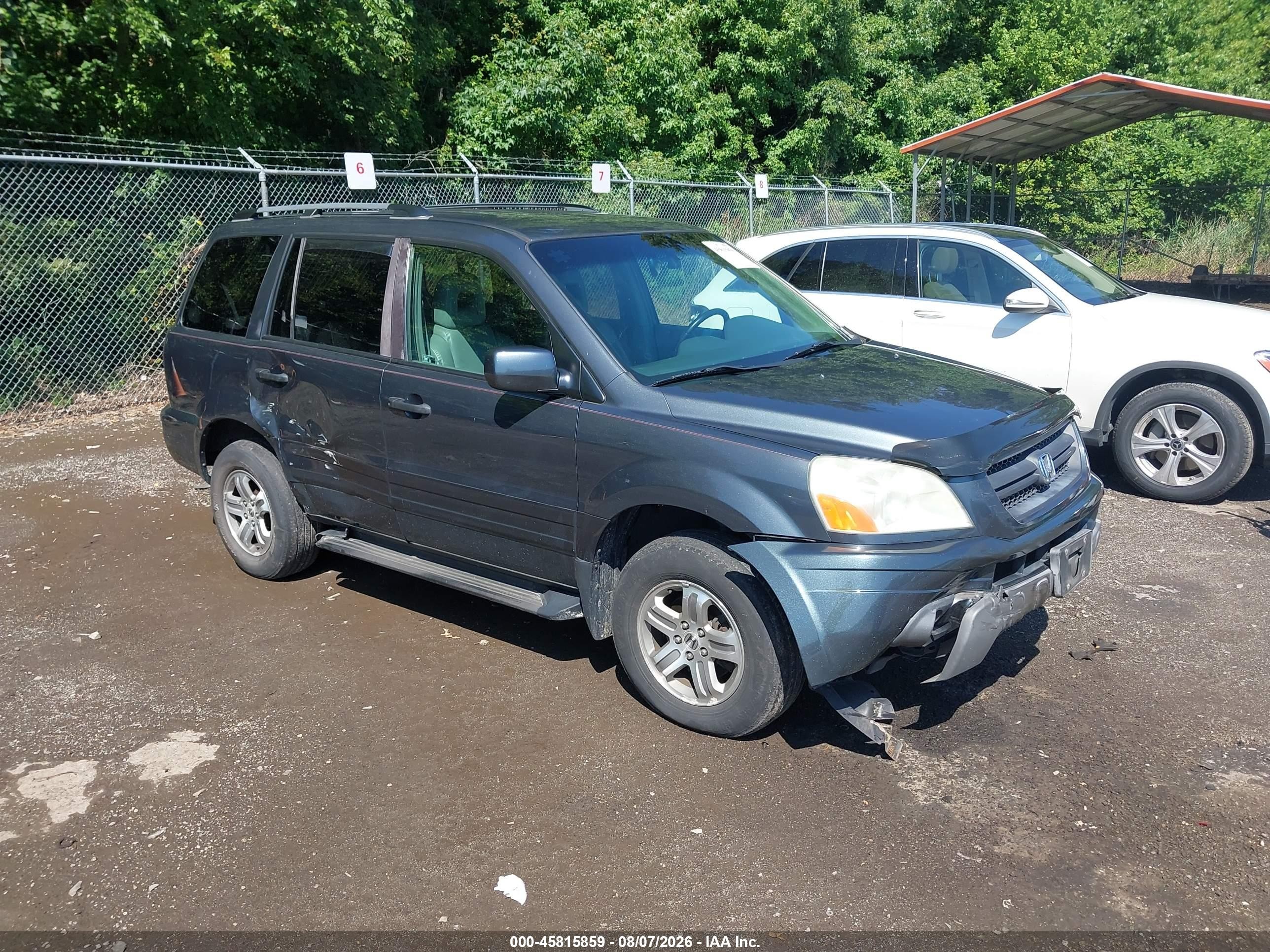 2003 Honda Pilot Ex-l Gray vin: 2HKYF18583H601459