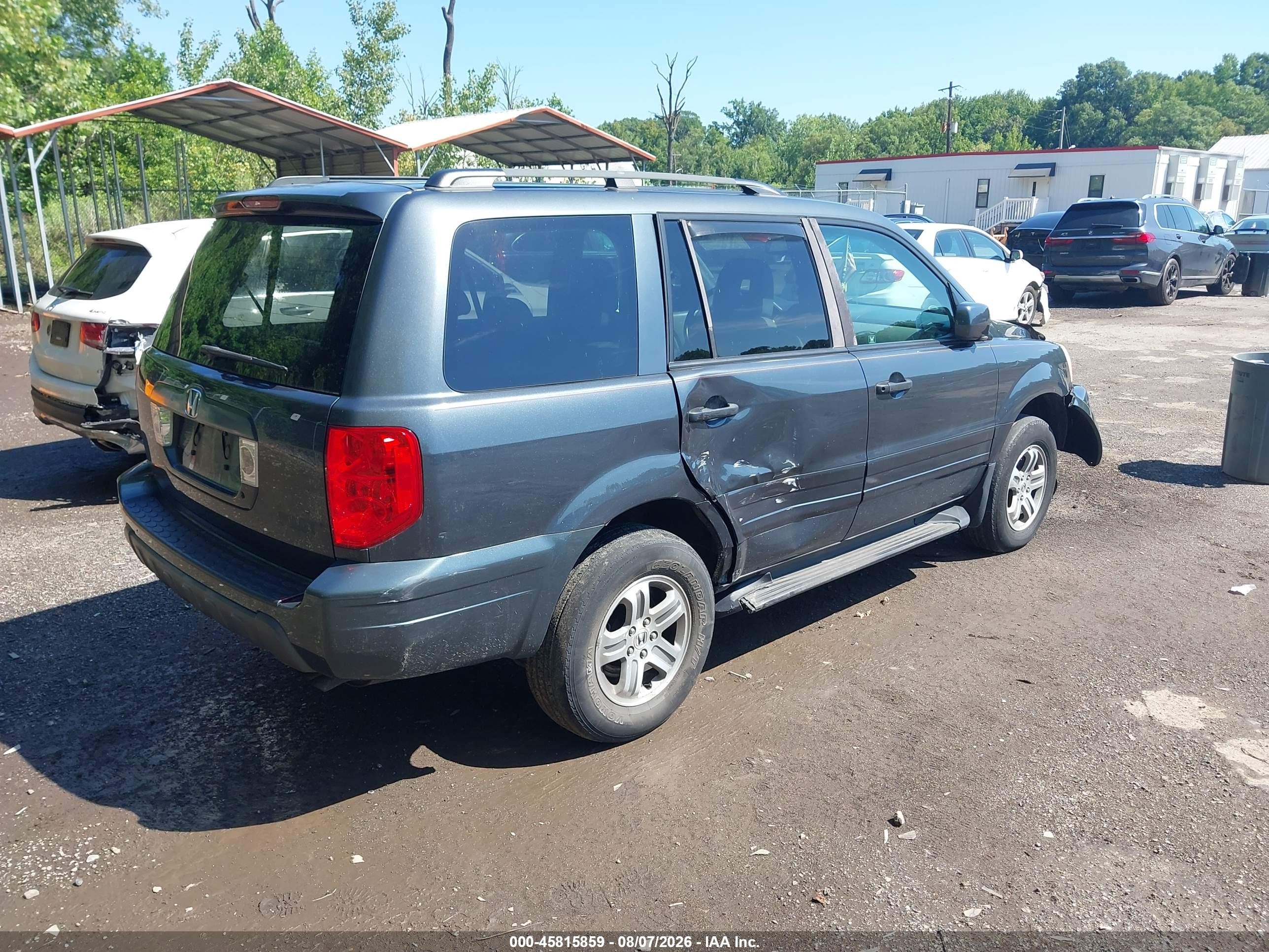 2003 Honda Pilot Ex-l Gray vin: 2HKYF18583H601459