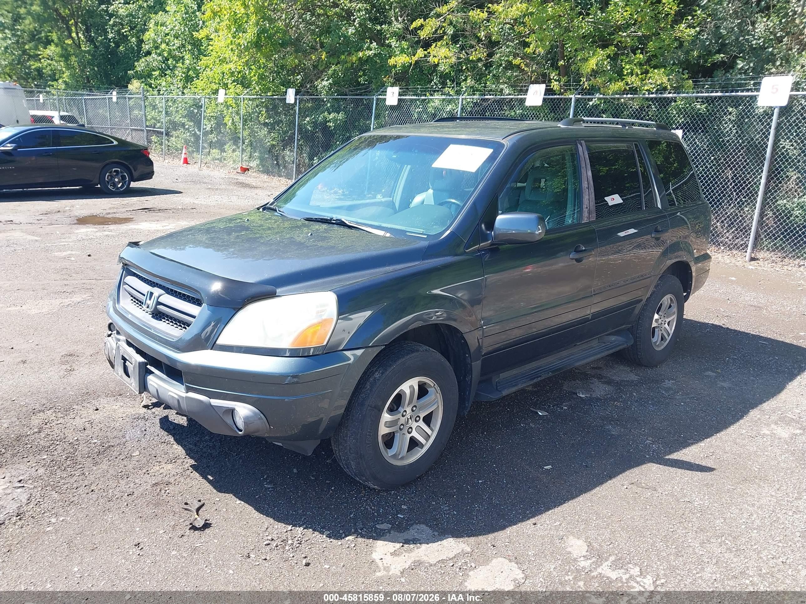 2003 Honda Pilot Ex-l Gray vin: 2HKYF18583H601459