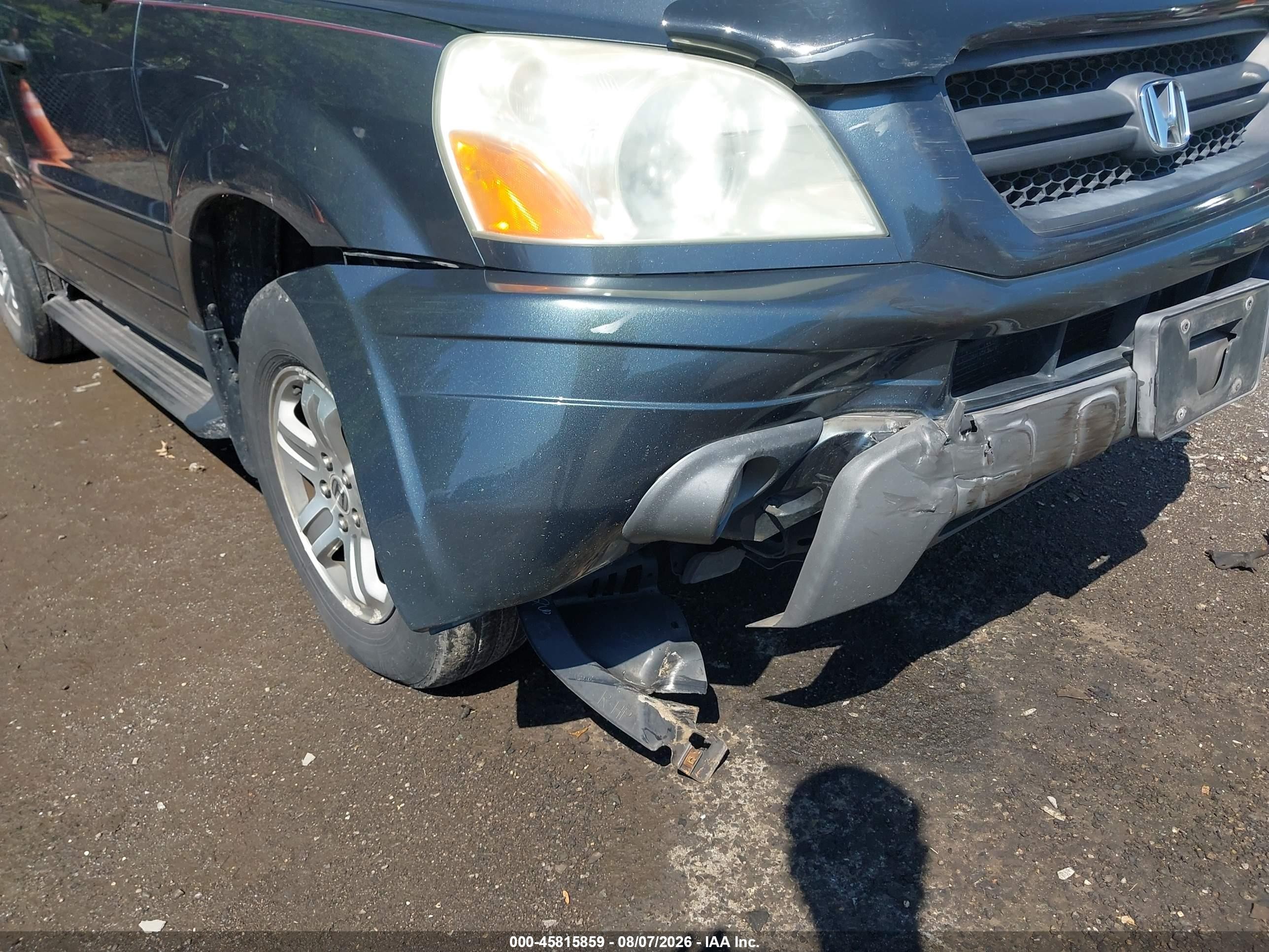 2003 Honda Pilot Ex-l Gray vin: 2HKYF18583H601459