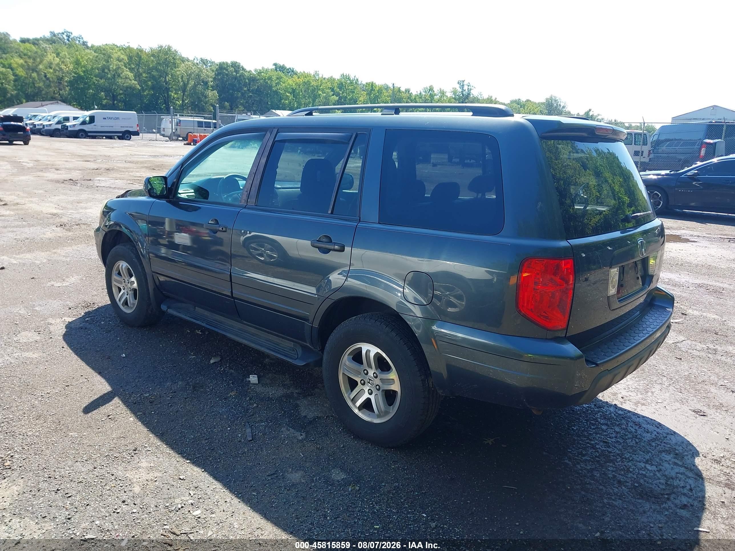 2003 Honda Pilot Ex-l Gray vin: 2HKYF18583H601459