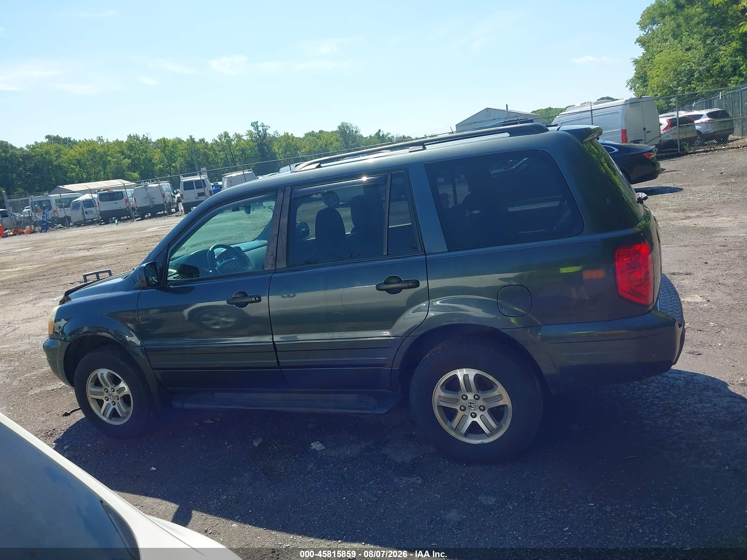 2003 Honda Pilot Ex-l Gray vin: 2HKYF18583H601459