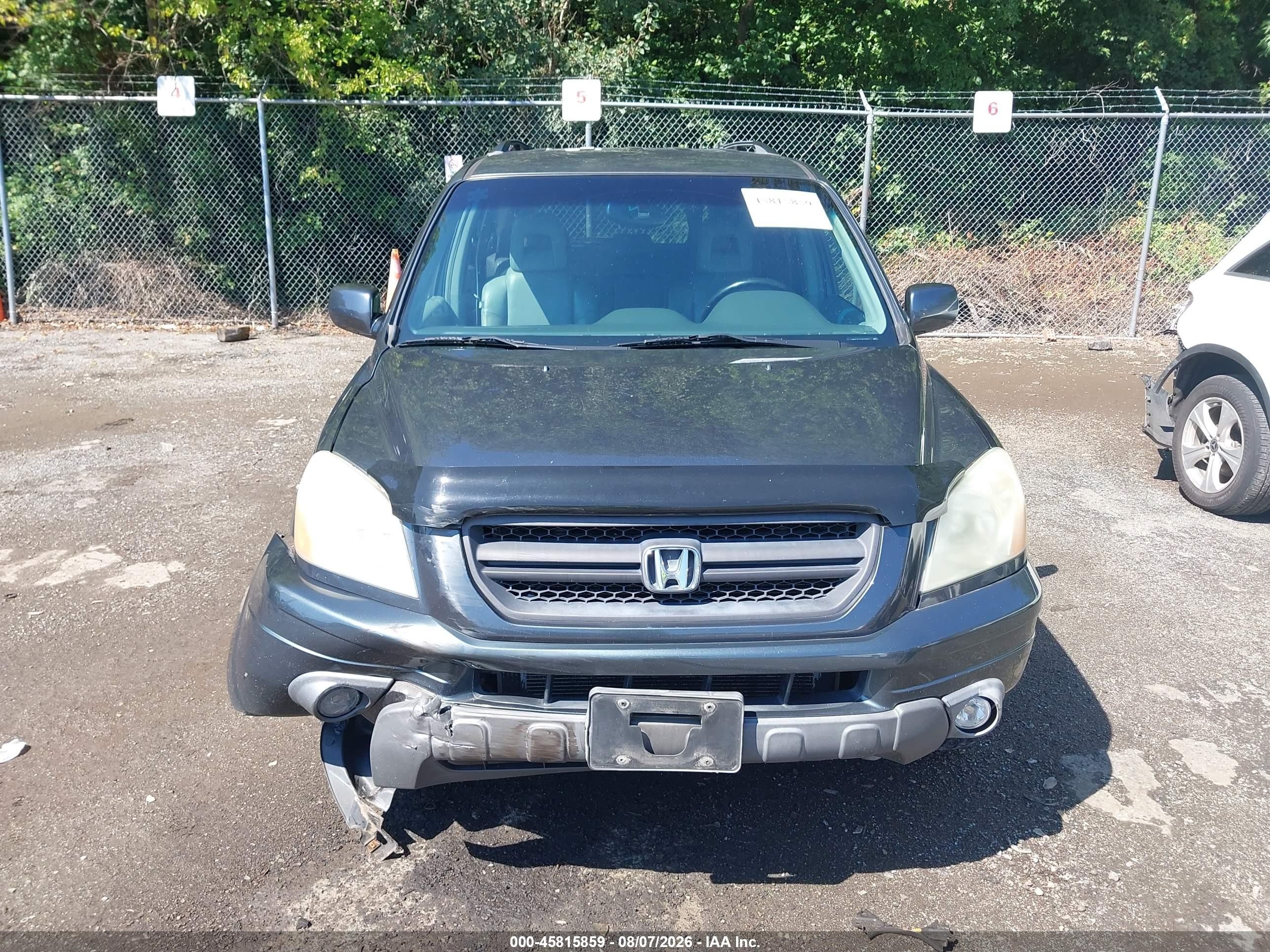 2003 Honda Pilot Ex-l Gray vin: 2HKYF18583H601459