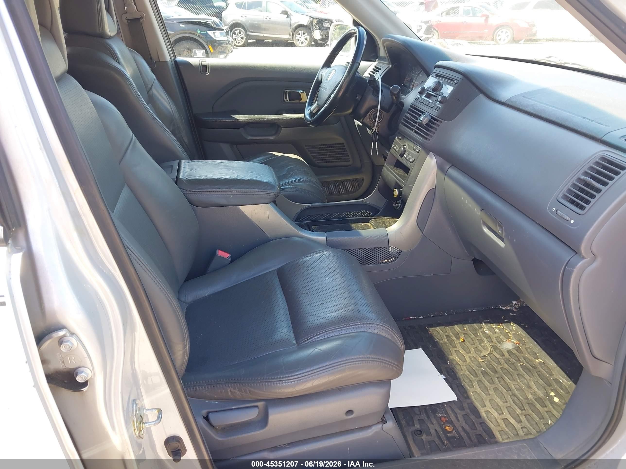 2003 Honda Pilot Ex-l Silver vin: 2HKYF18583H602305
