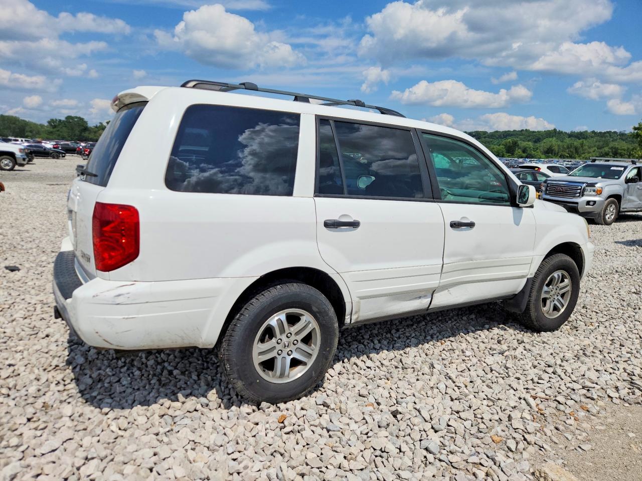 2003 Honda Pilot Exl White vin: 2HKYF18583H616589