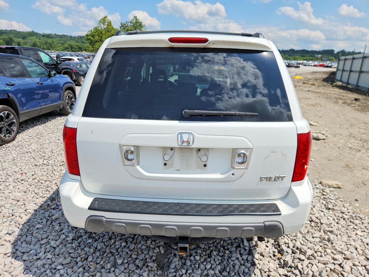 2003 Honda Pilot Exl White vin: 2HKYF18583H616589