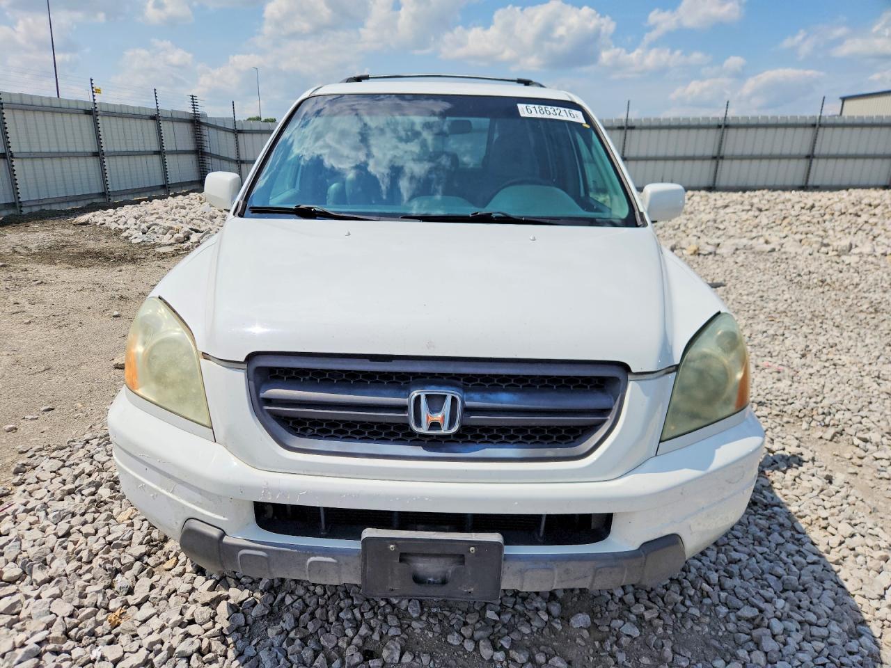 2003 Honda Pilot Exl White vin: 2HKYF18583H616589