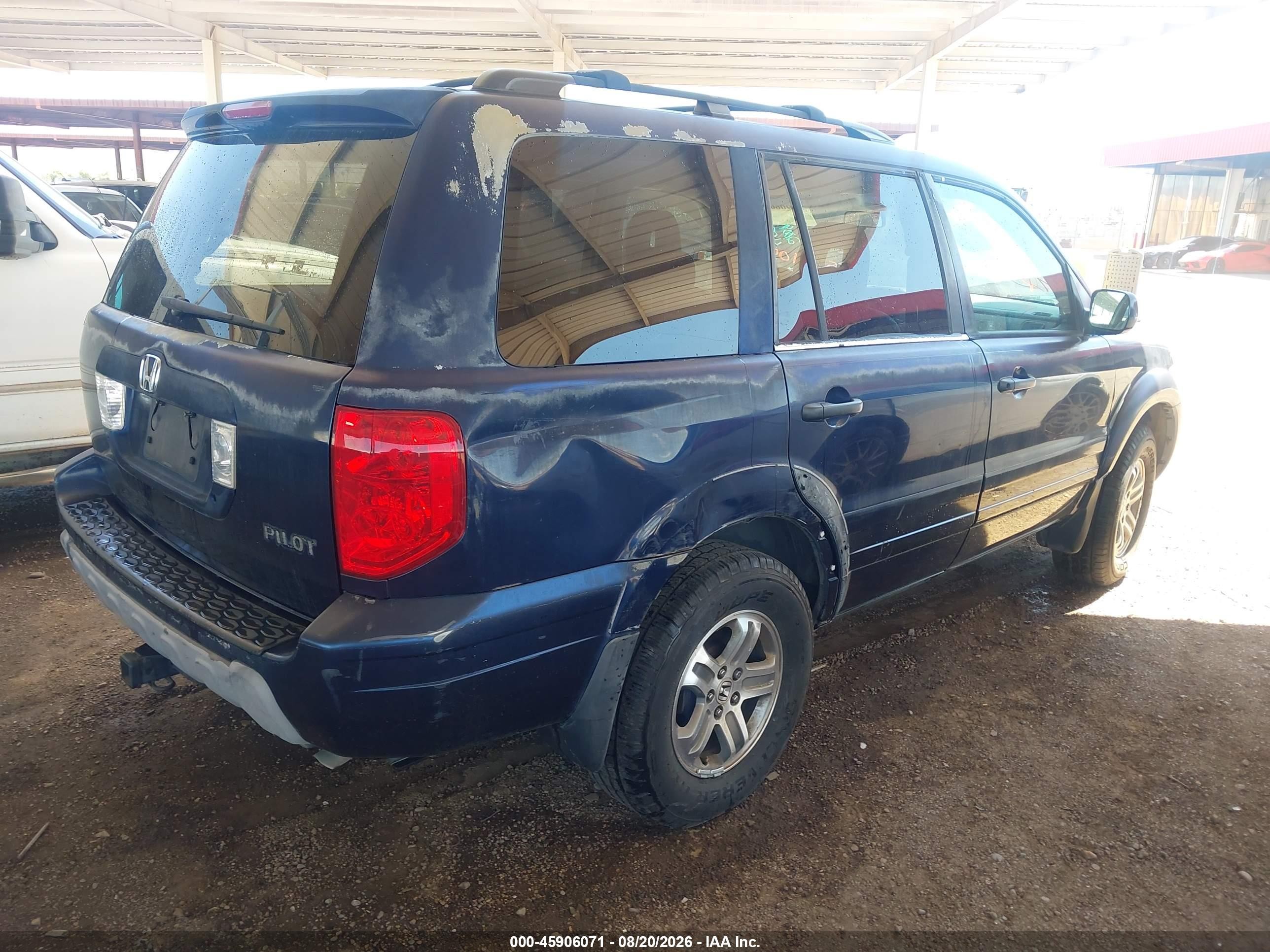 2004 Honda Pilot Ex-l Blue vin: 2HKYF18584H523105