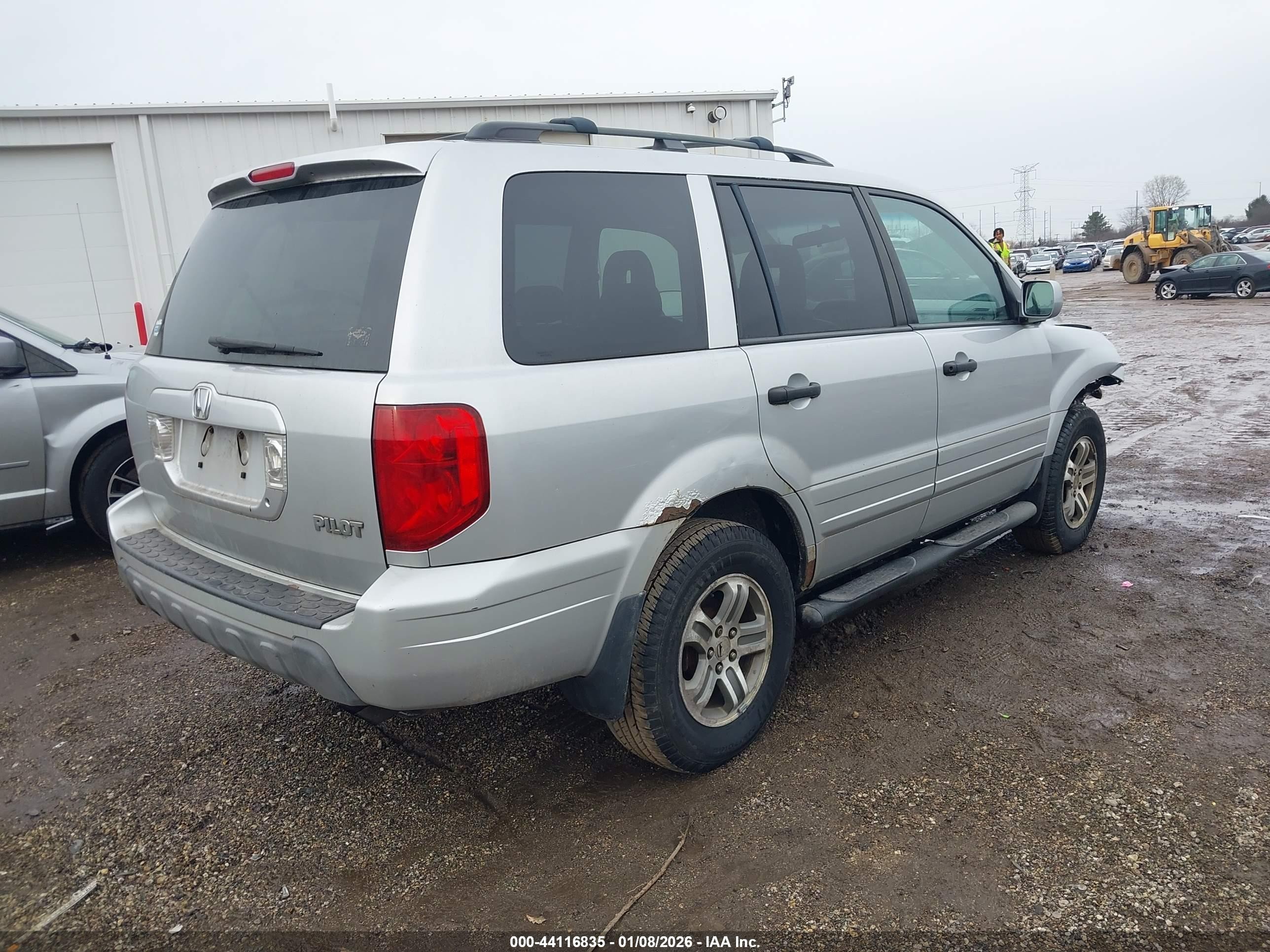 2004 Honda Pilot Ex-l Silver vin: 2HKYF18584H613239