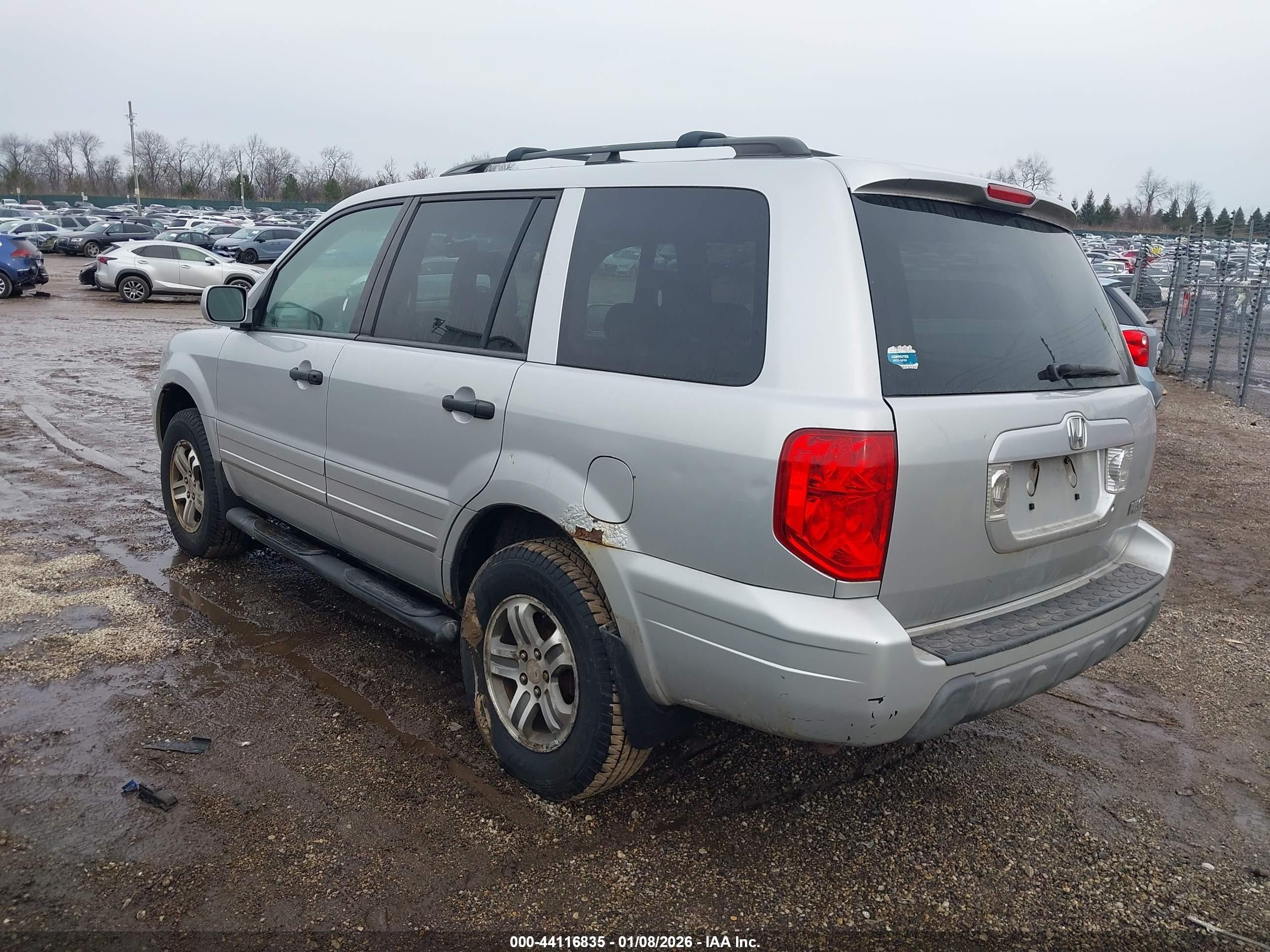 2004 Honda Pilot Ex-l Silver vin: 2HKYF18584H613239