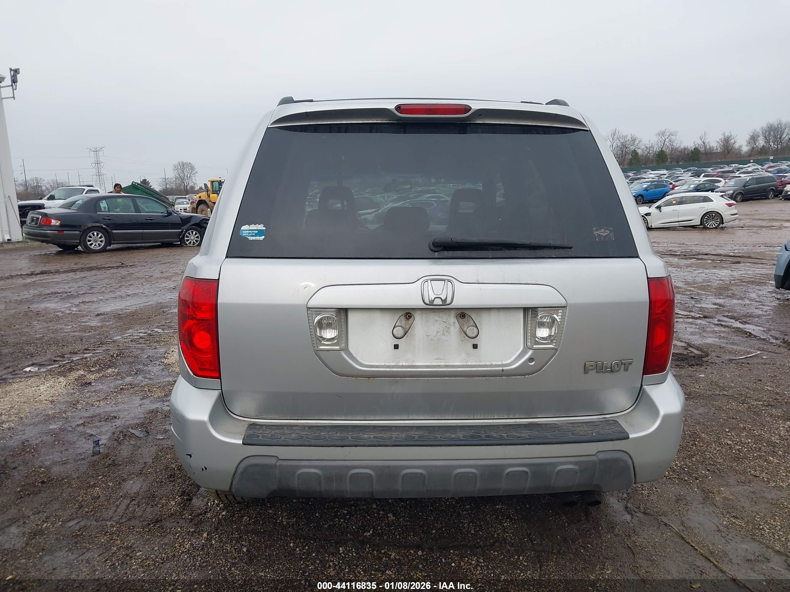 2004 Honda Pilot Ex-l Silver vin: 2HKYF18584H613239