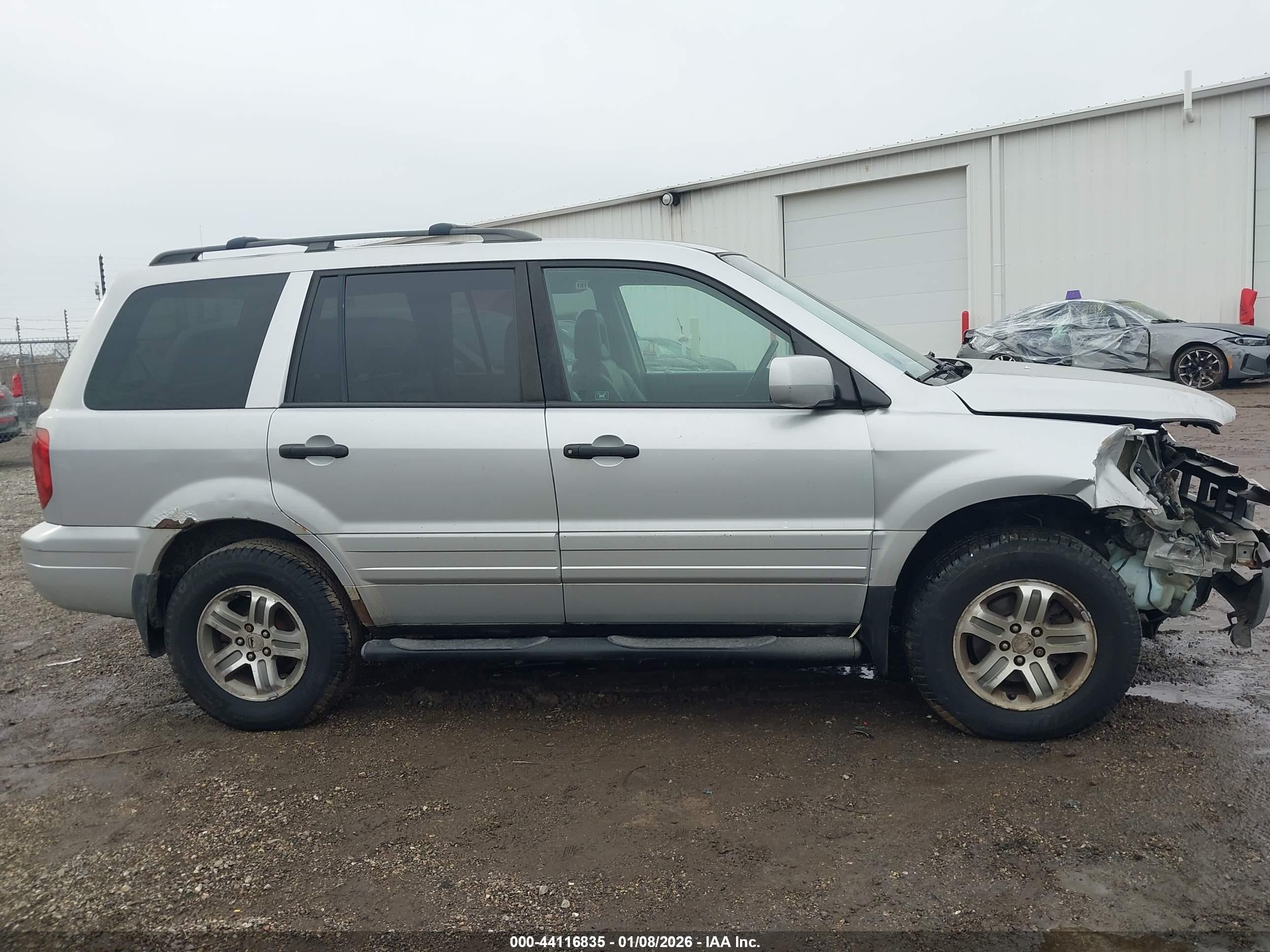 2004 Honda Pilot Ex-l Silver vin: 2HKYF18584H613239