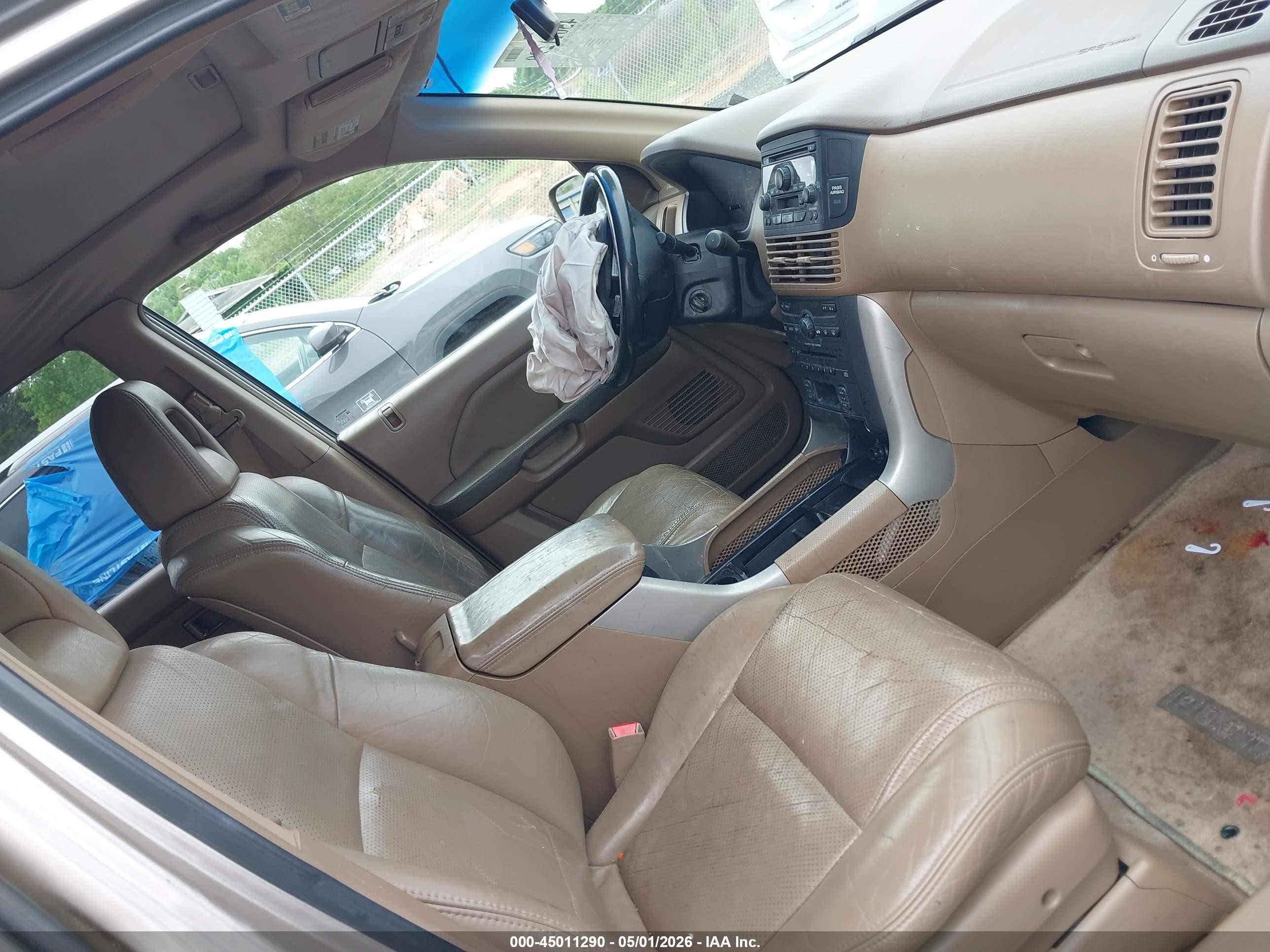 2005 Honda Pilot Ex-l Beige vin: 2HKYF18585H504362