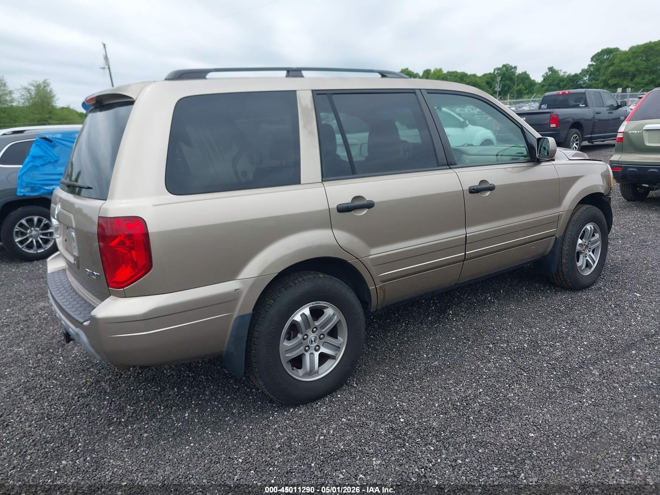 2005 Honda Pilot Ex-l Beige vin: 2HKYF18585H504362