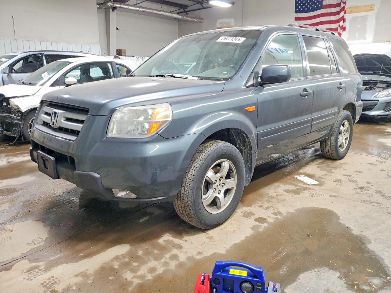 2006 Honda Pilot Ex Gray vin: 2HKYF18586H561209