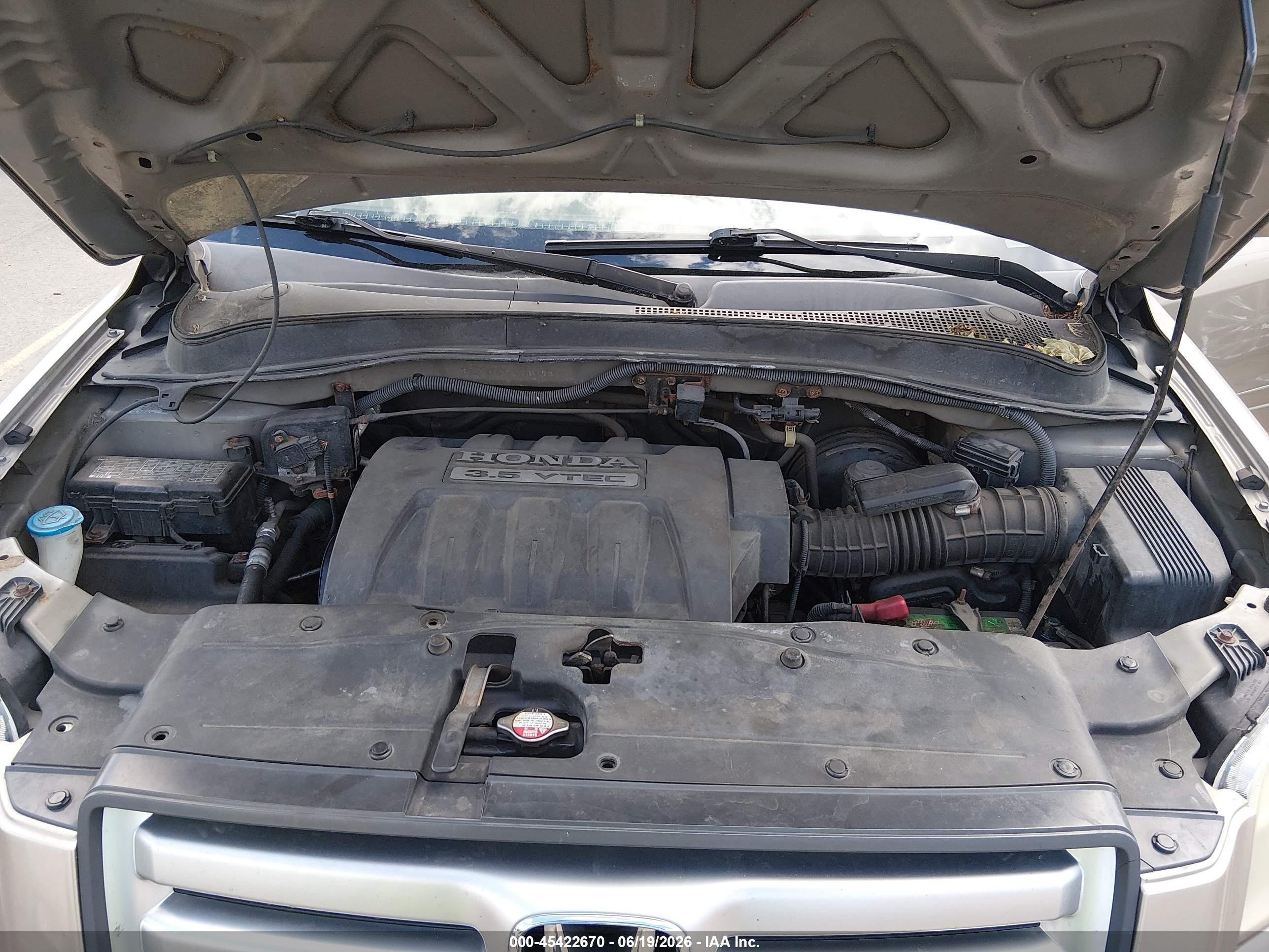 2007 Honda Pilot Ex-l Бежевый vin: 2HKYF18587H506972