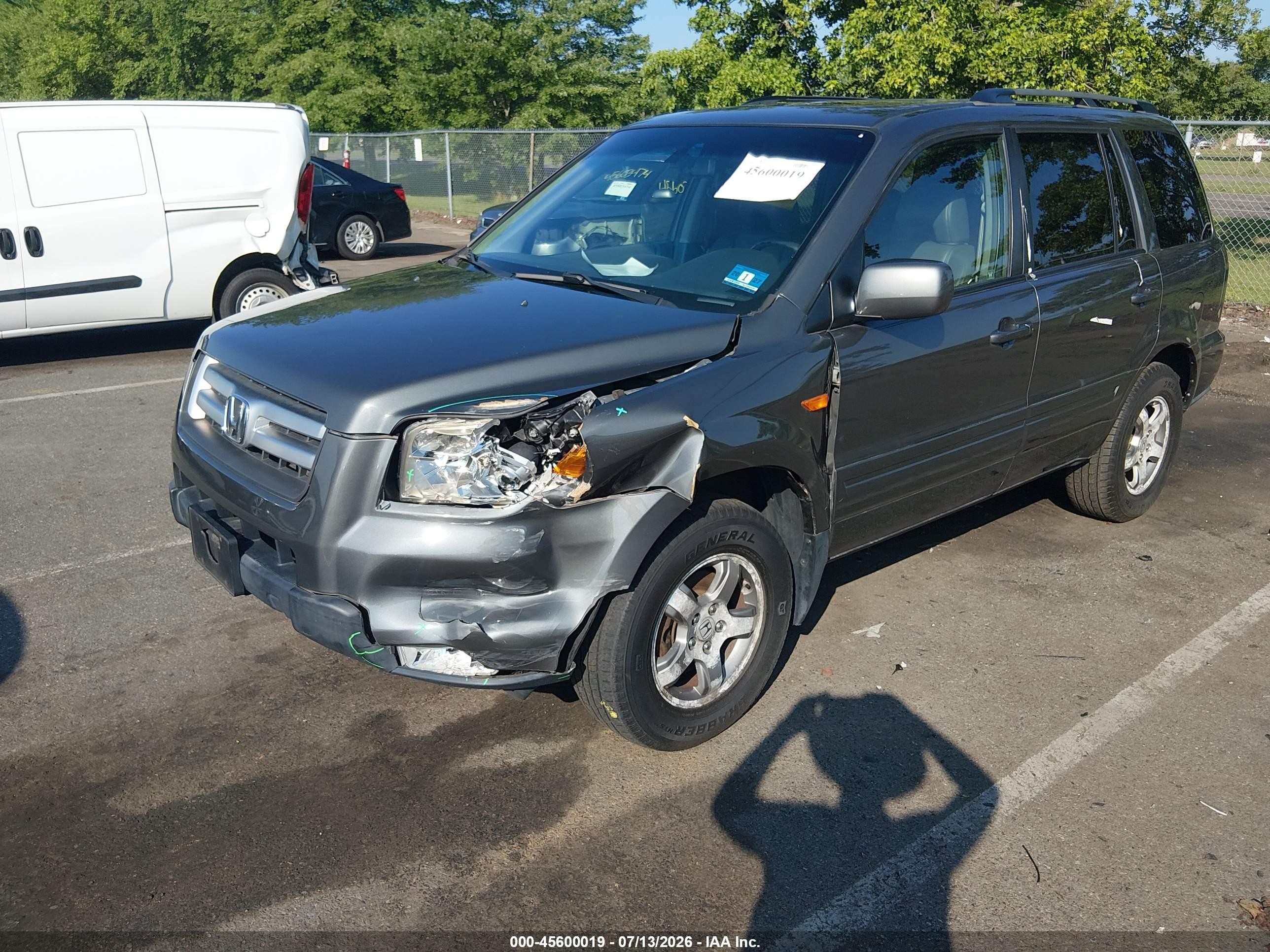 2007 Honda Pilot Ex-l Gray vin: 2HKYF18587H527322