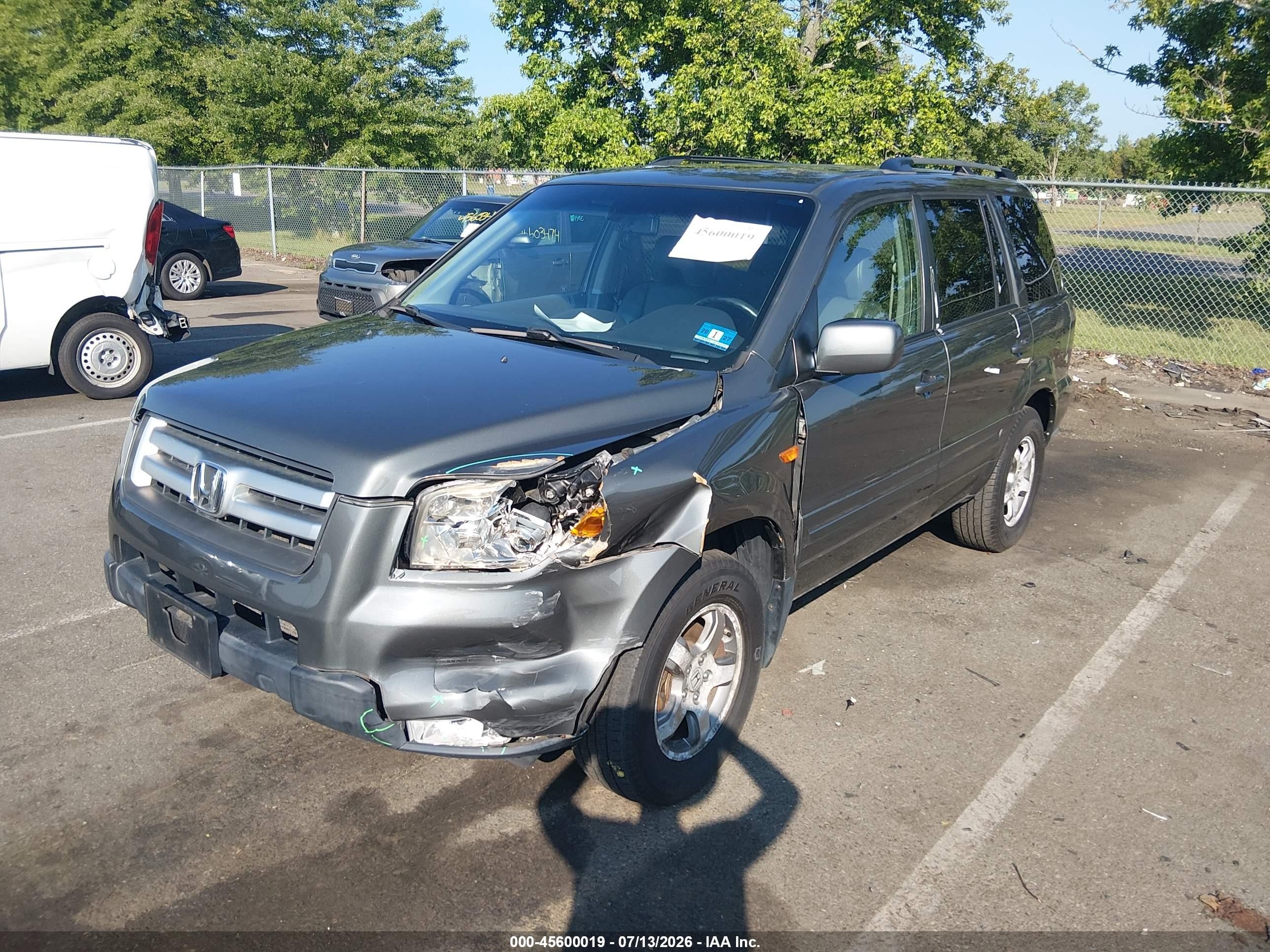 2007 Honda Pilot Ex-l Gray vin: 2HKYF18587H527322