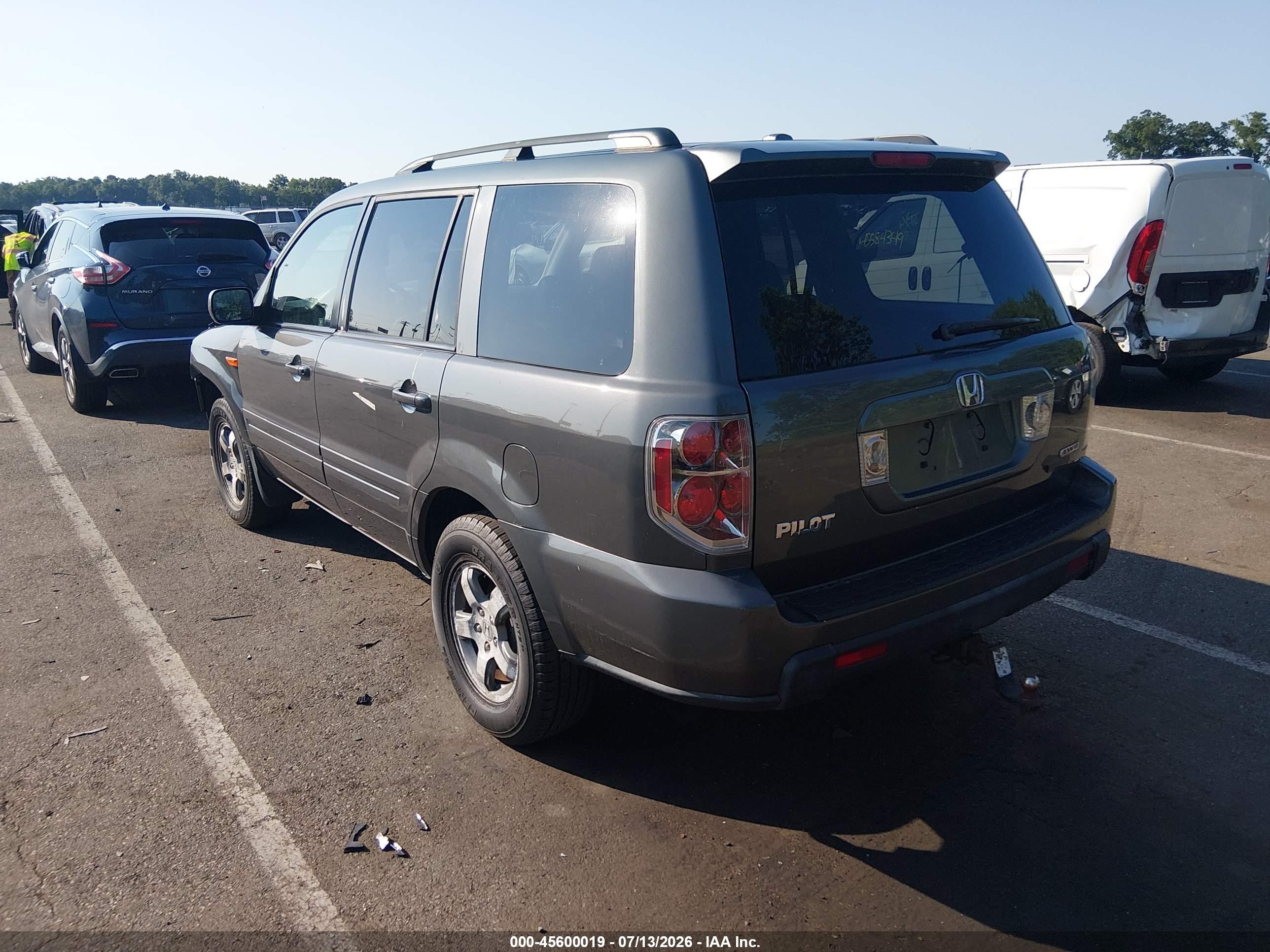 2007 Honda Pilot Ex-l Gray vin: 2HKYF18587H527322