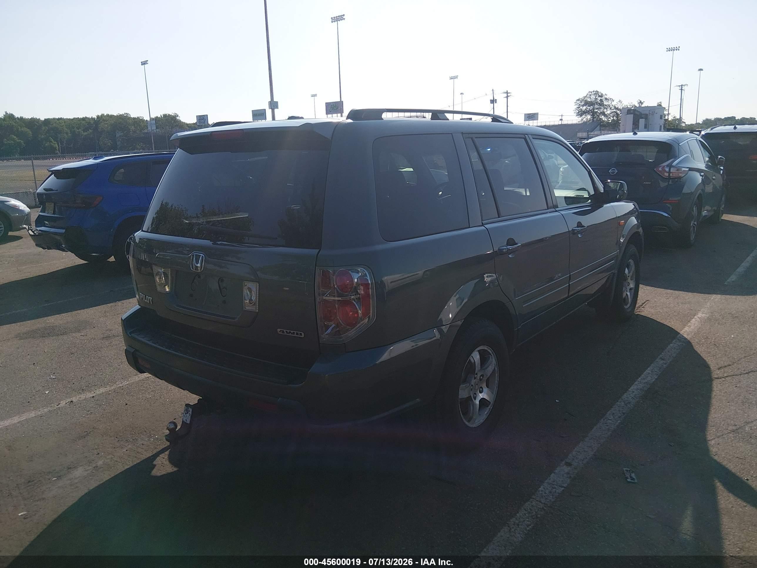 2007 Honda Pilot Ex-l Gray vin: 2HKYF18587H527322