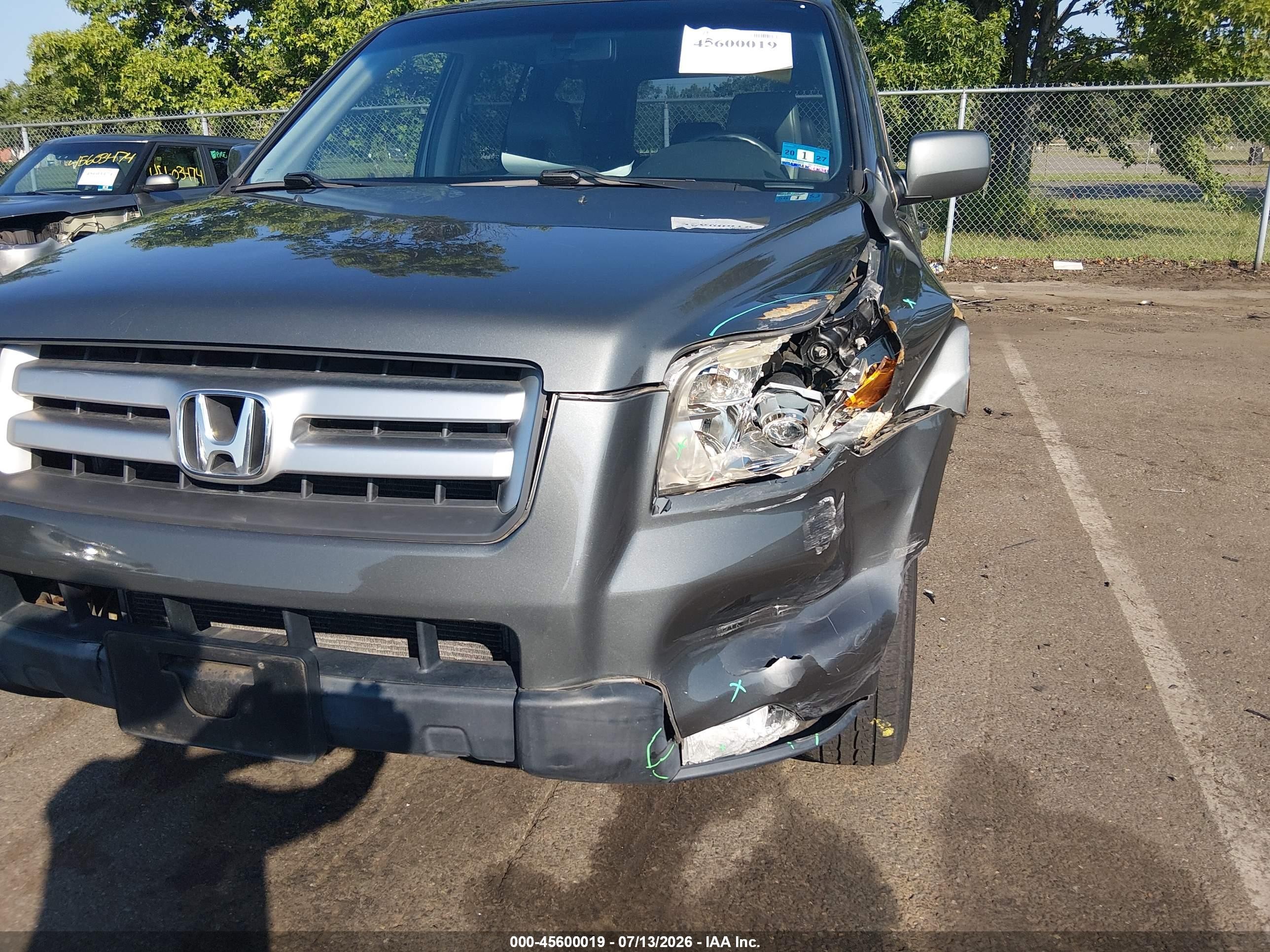 2007 Honda Pilot Ex-l Gray vin: 2HKYF18587H527322